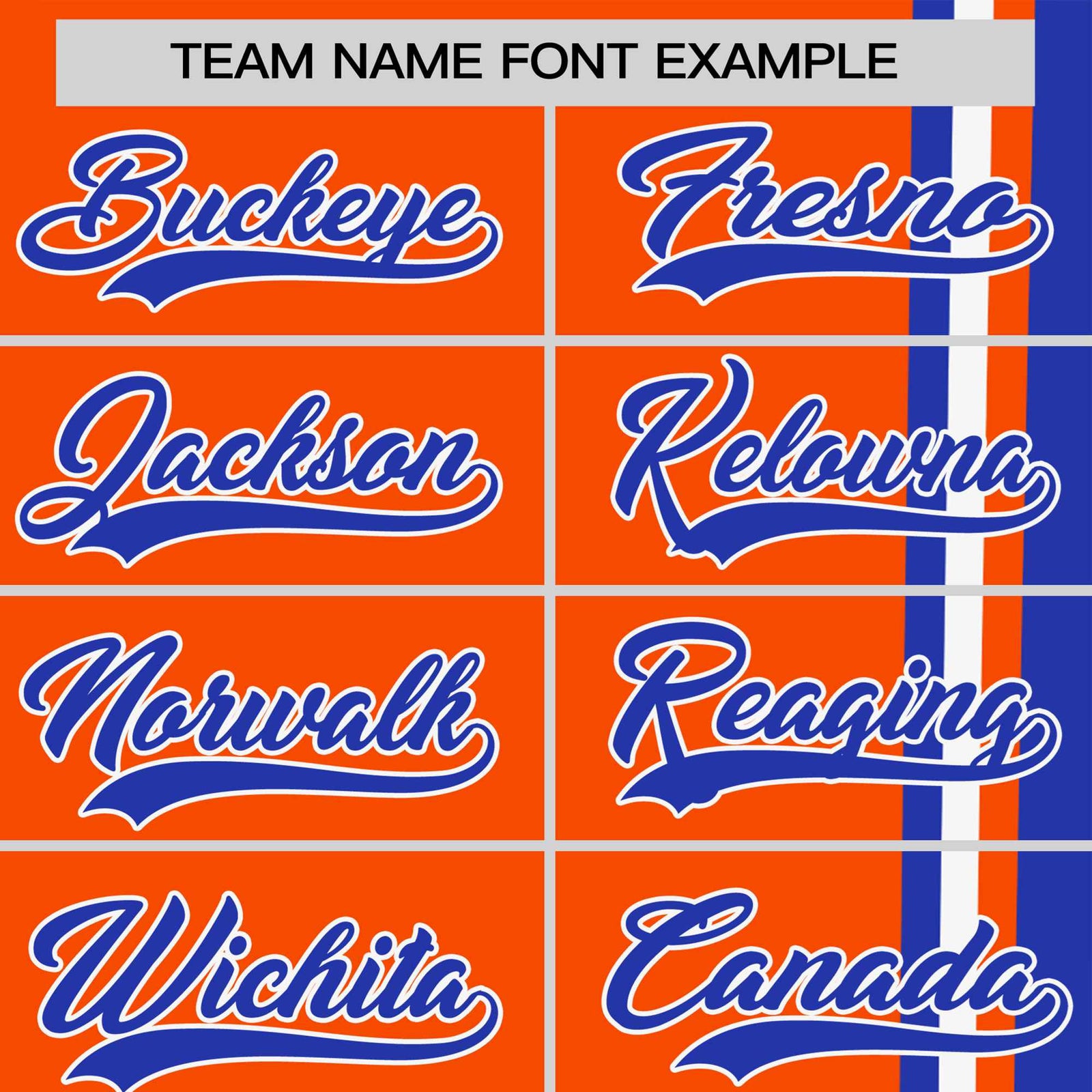 Custom Orange Royal Blue-White Crew neck Color Contrast Design T-Shirts