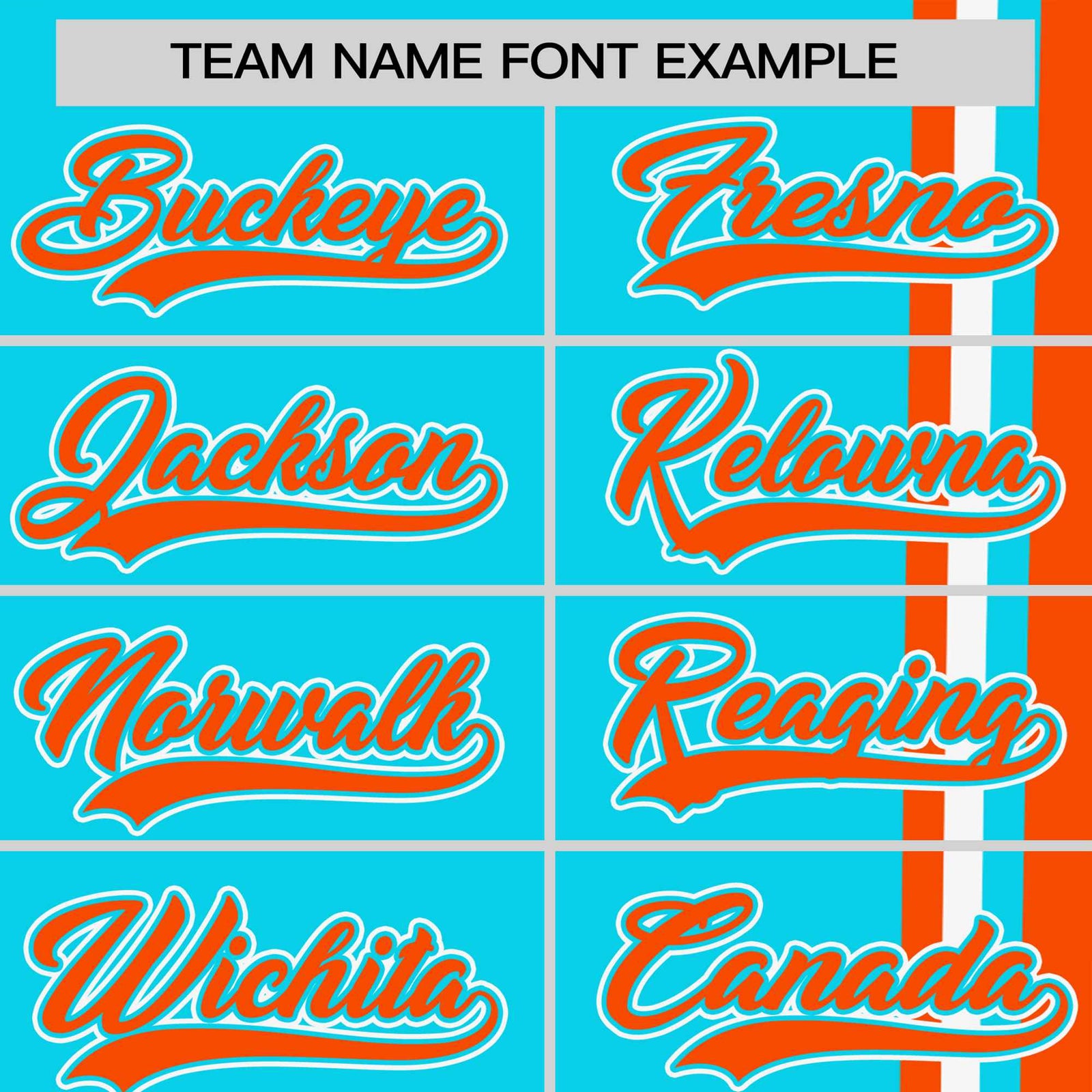 Custom Sky Blue Orange-White Crew neck Color Contrast Design T-Shirts