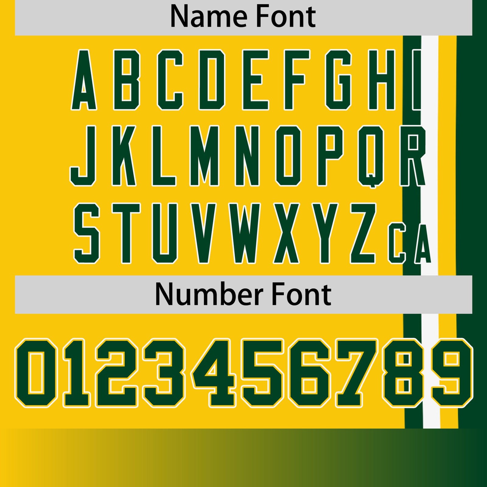 Custom Gold-01 Green-White Crew neck Color Contrast Design T-Shirts