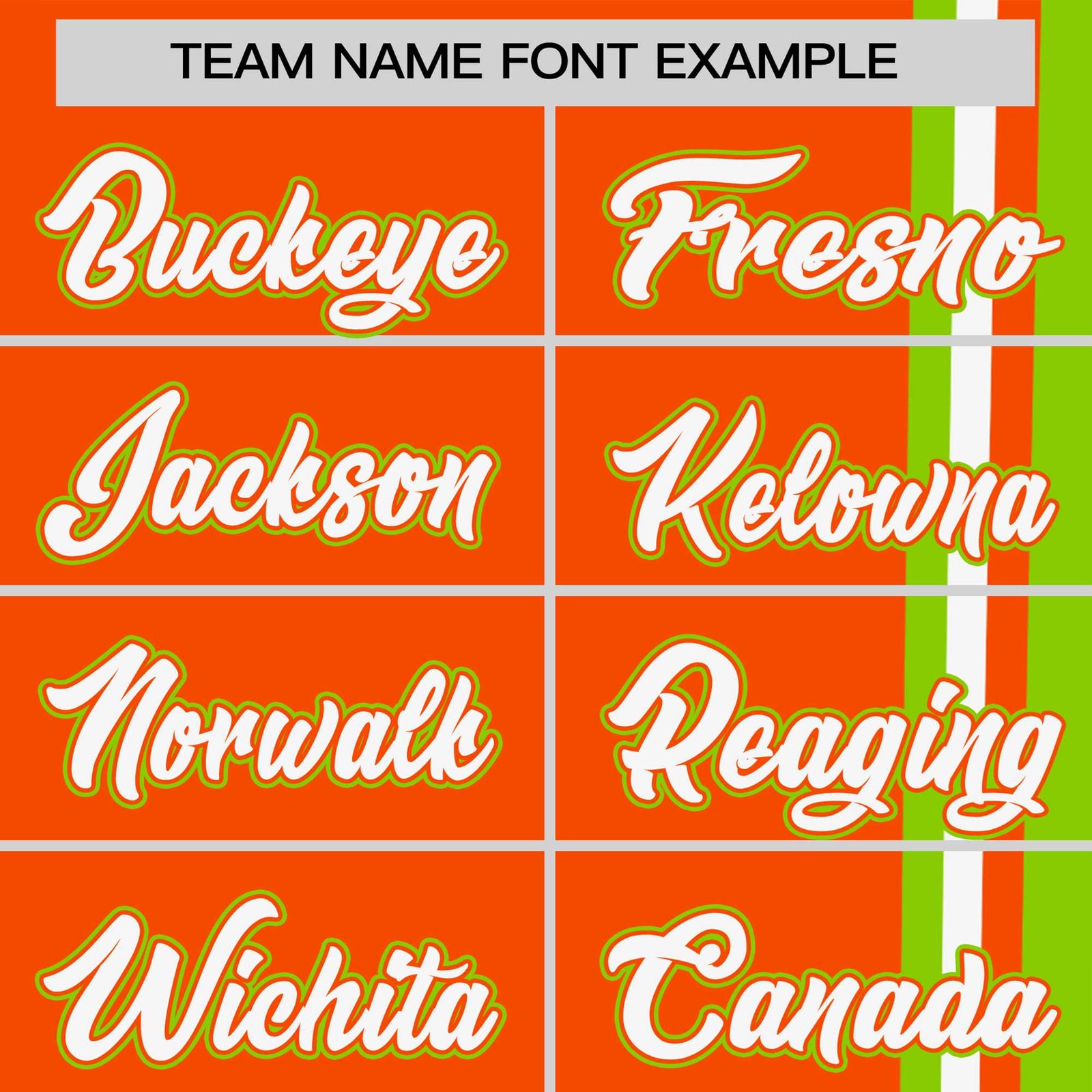 Custom Orange Neon Green-White Crew neck Color Contrast Design T-Shirts