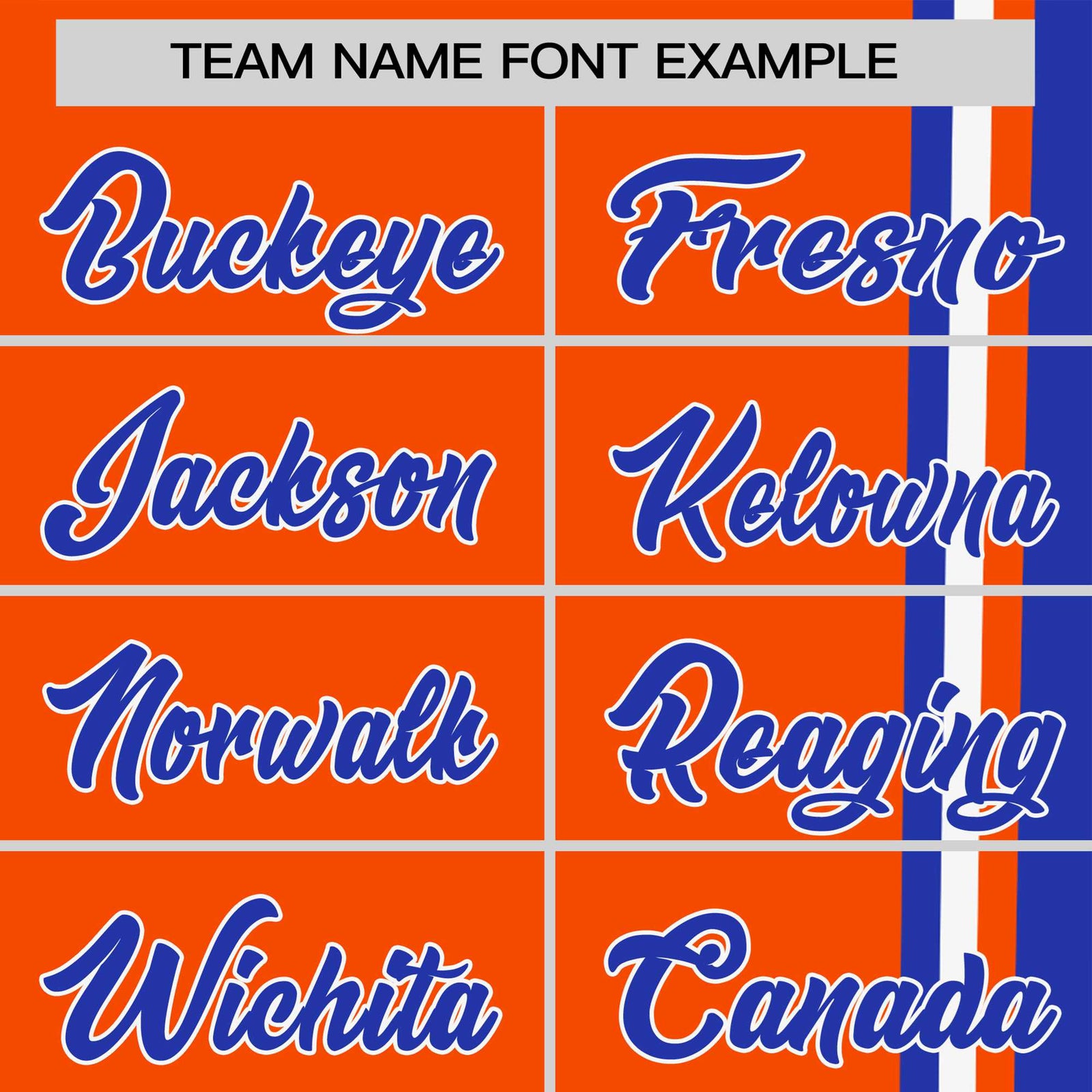 Custom Orange Royal Blue-White Crew neck Color Contrast Design T-Shirts