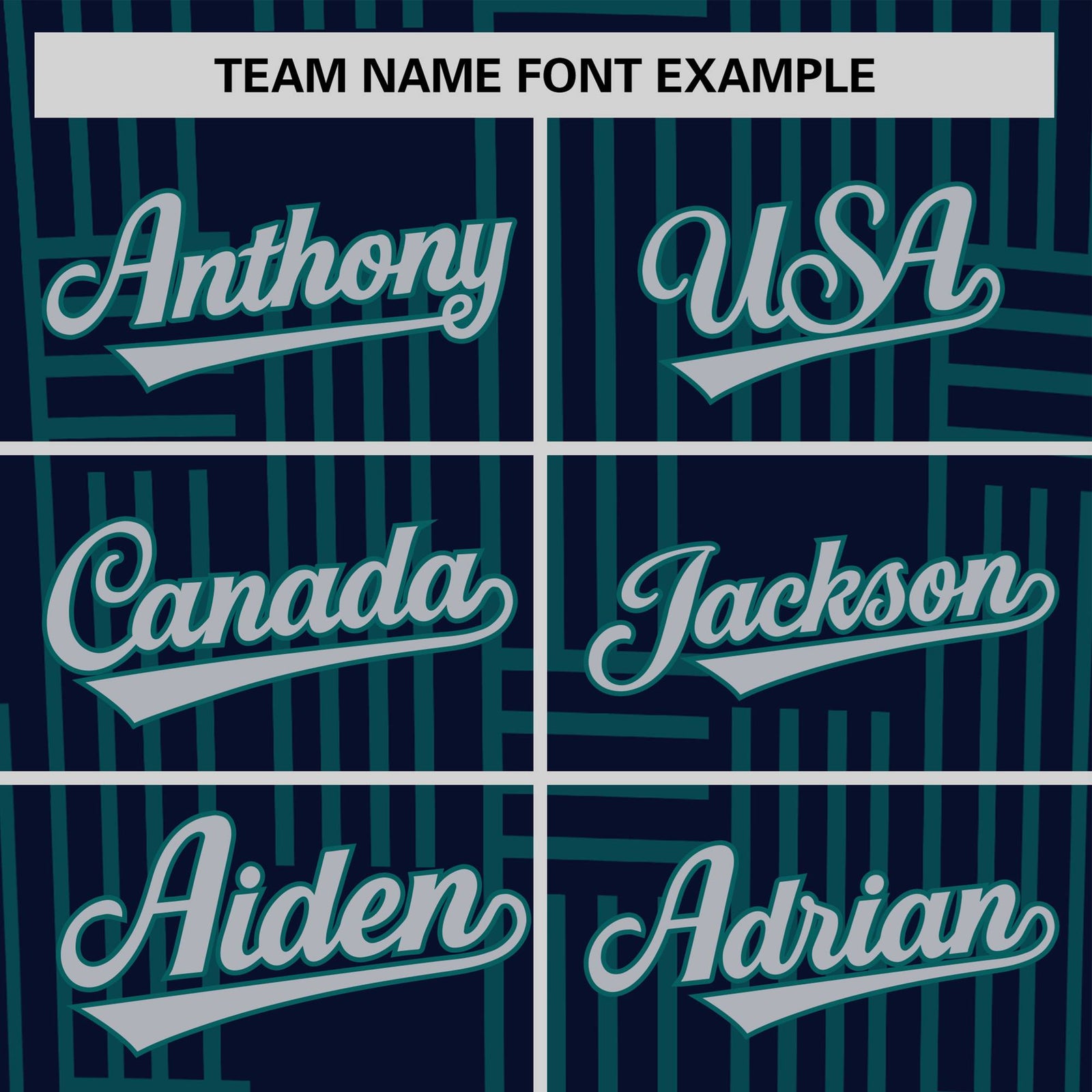 Custom Navy Aqua Personalized Line Pattern Performance T-Shirt