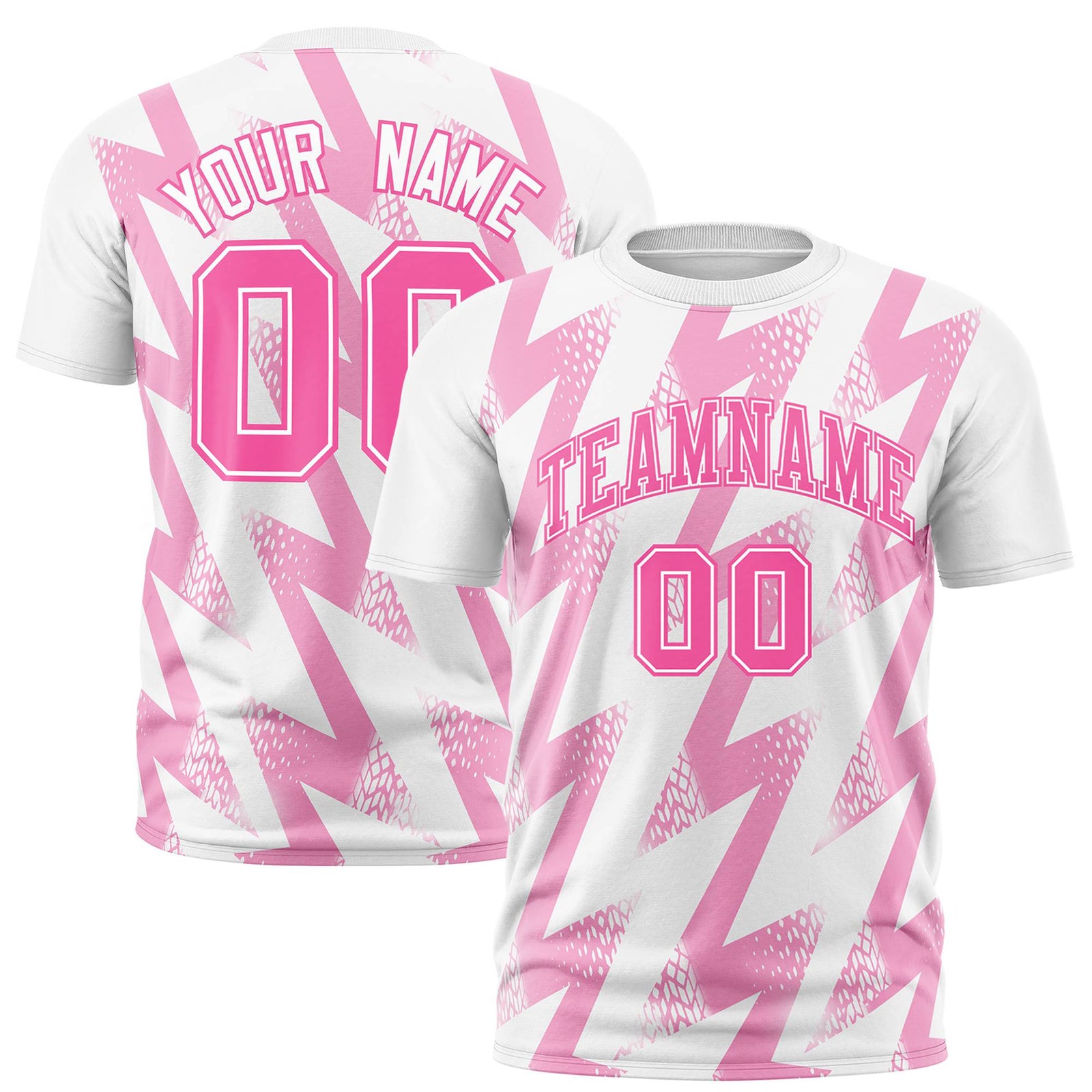 Custom White Crew neck Wheel Triangle Design Performance T-Shirt