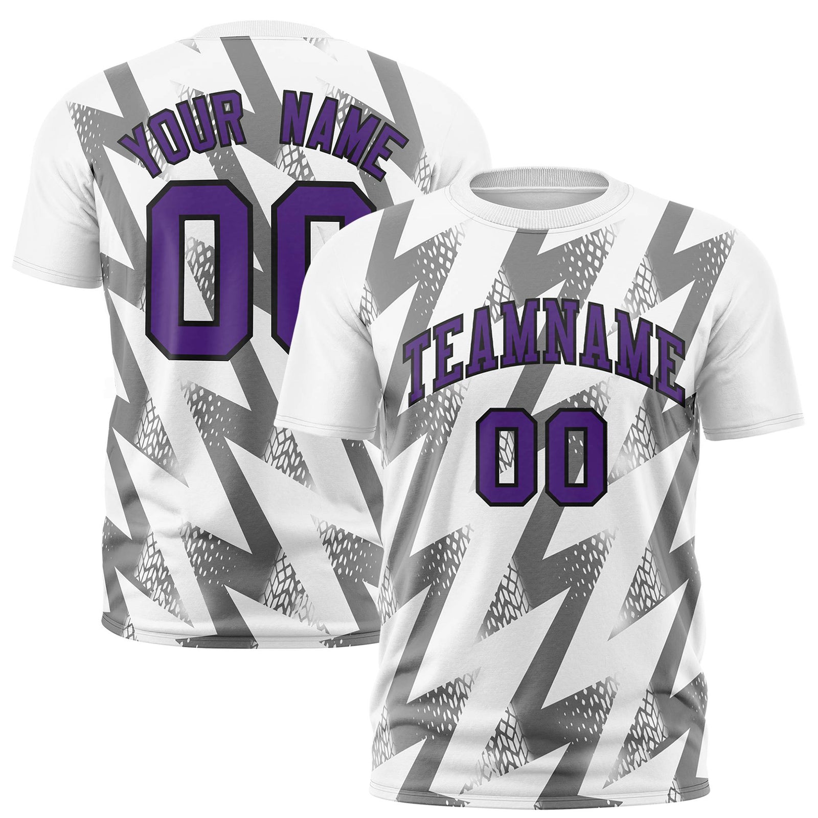 Custom White Crew neck Wheel Triangle Design Performance T-Shirt