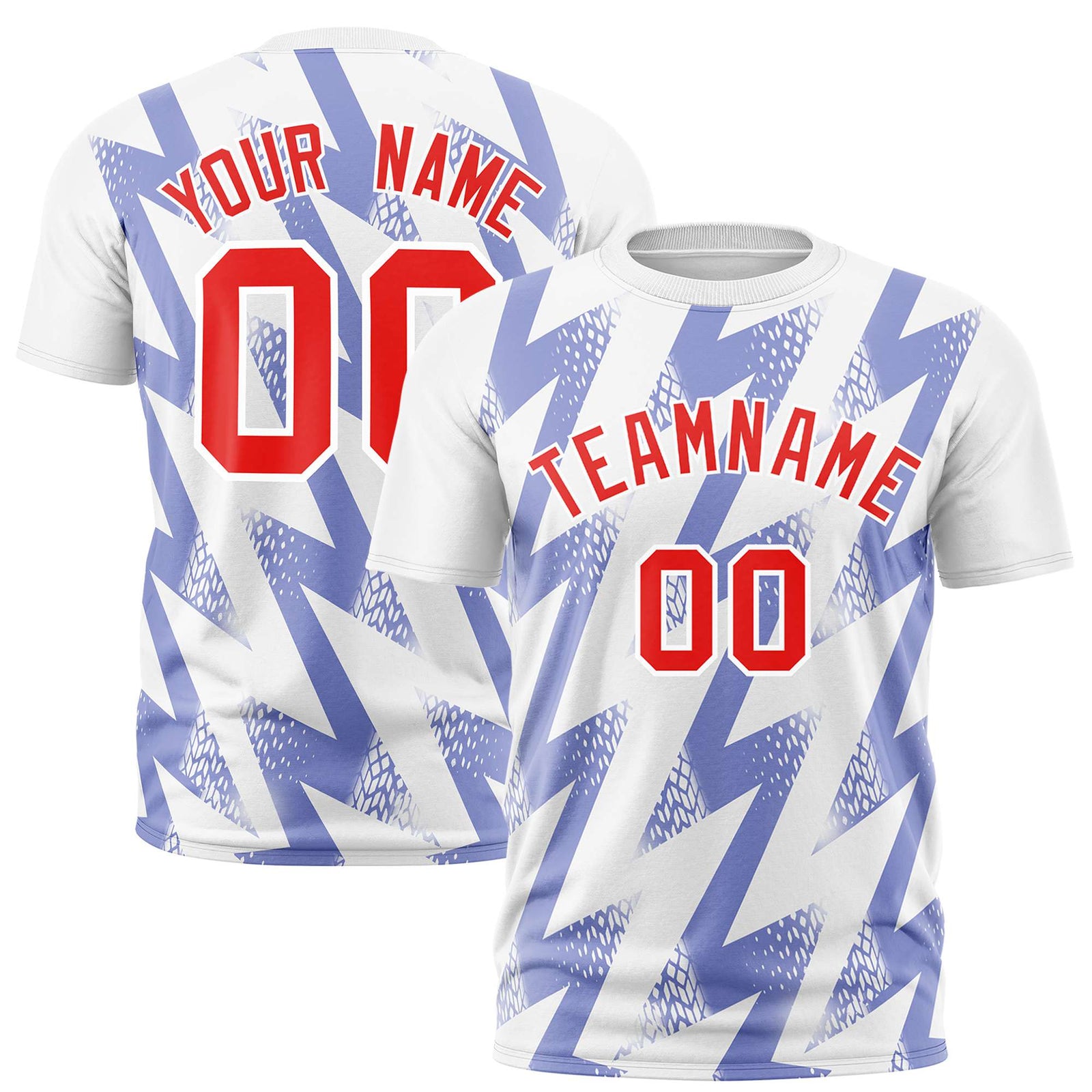 Custom White Crew neck Wheel Triangle Design Performance T-Shirt