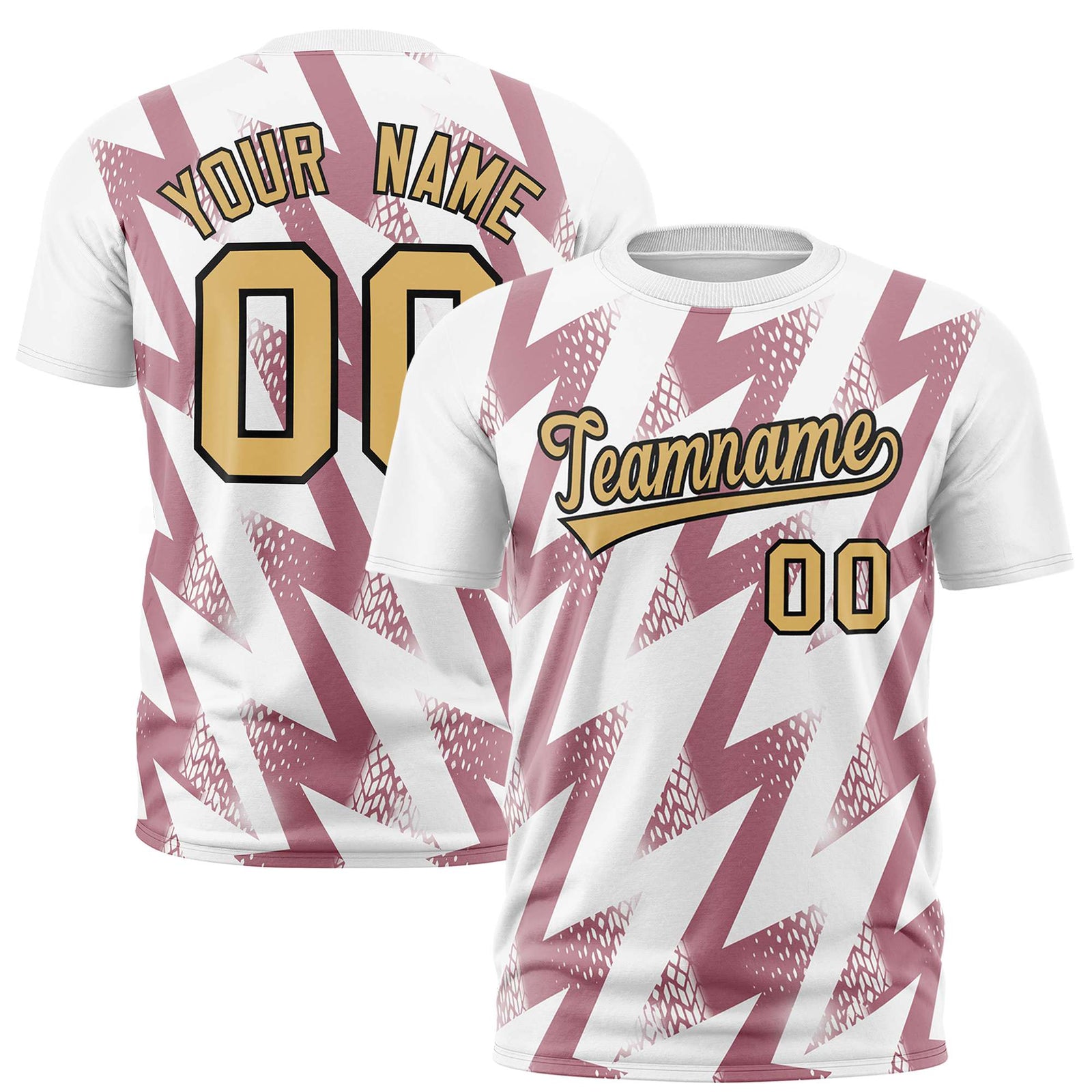 Custom White Crew neck Wheel Triangle Design Performance T-Shirt