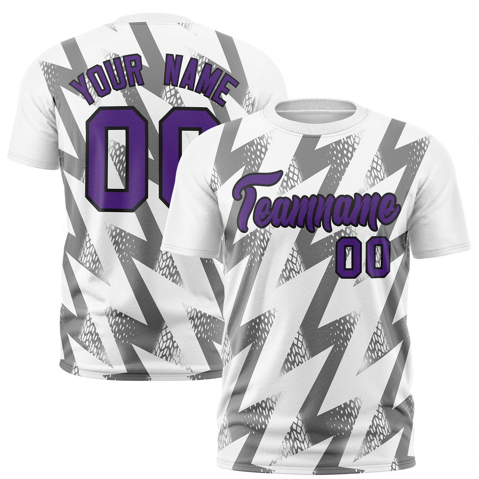 Custom White Crew neck Wheel Triangle Design Performance T-Shirt