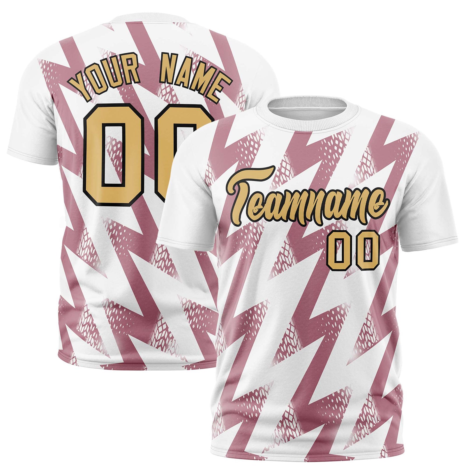 Custom White Crew neck Wheel Triangle Design Performance T-Shirt