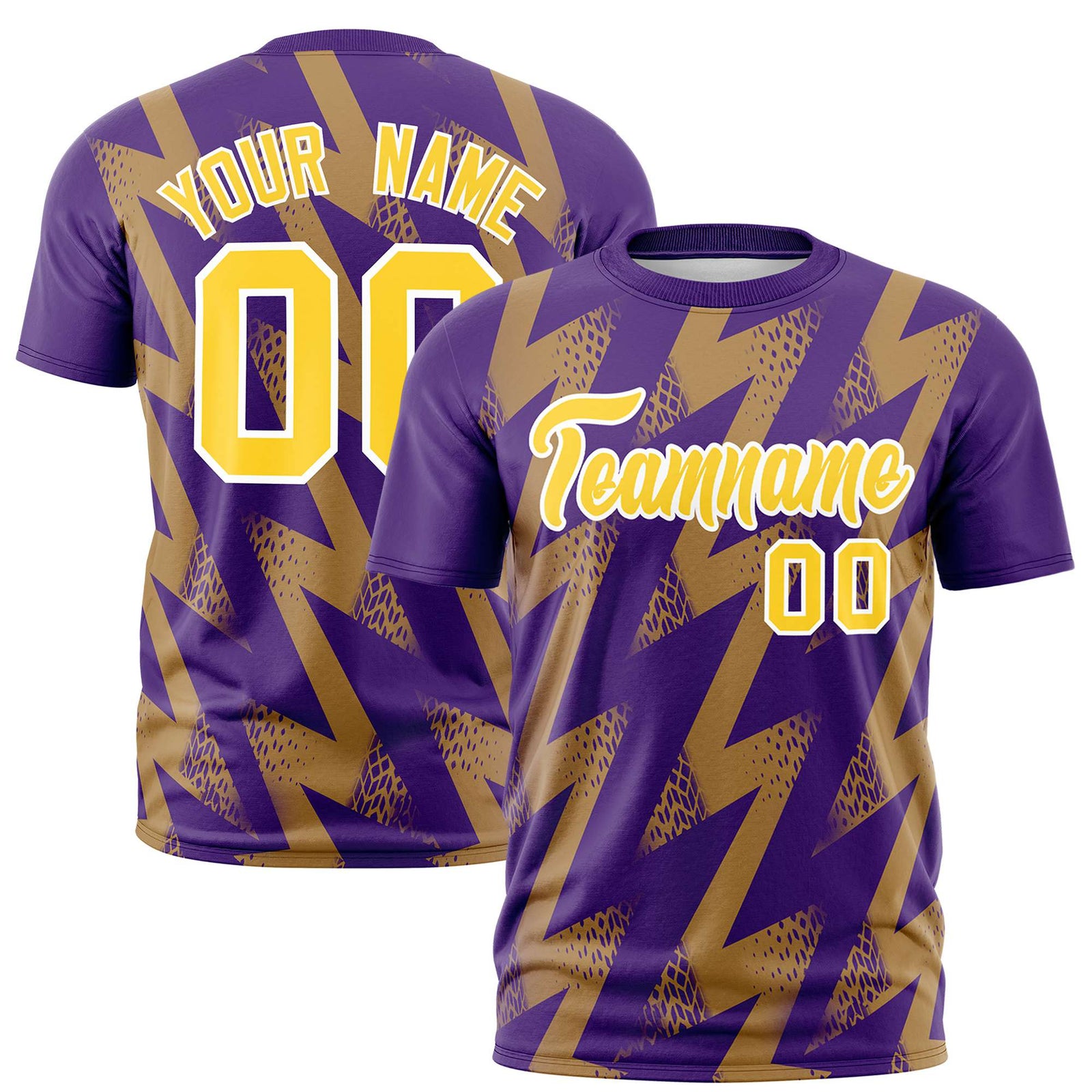 Custom Purple Crew neck Wheel Triangle Design Performance T-Shirt