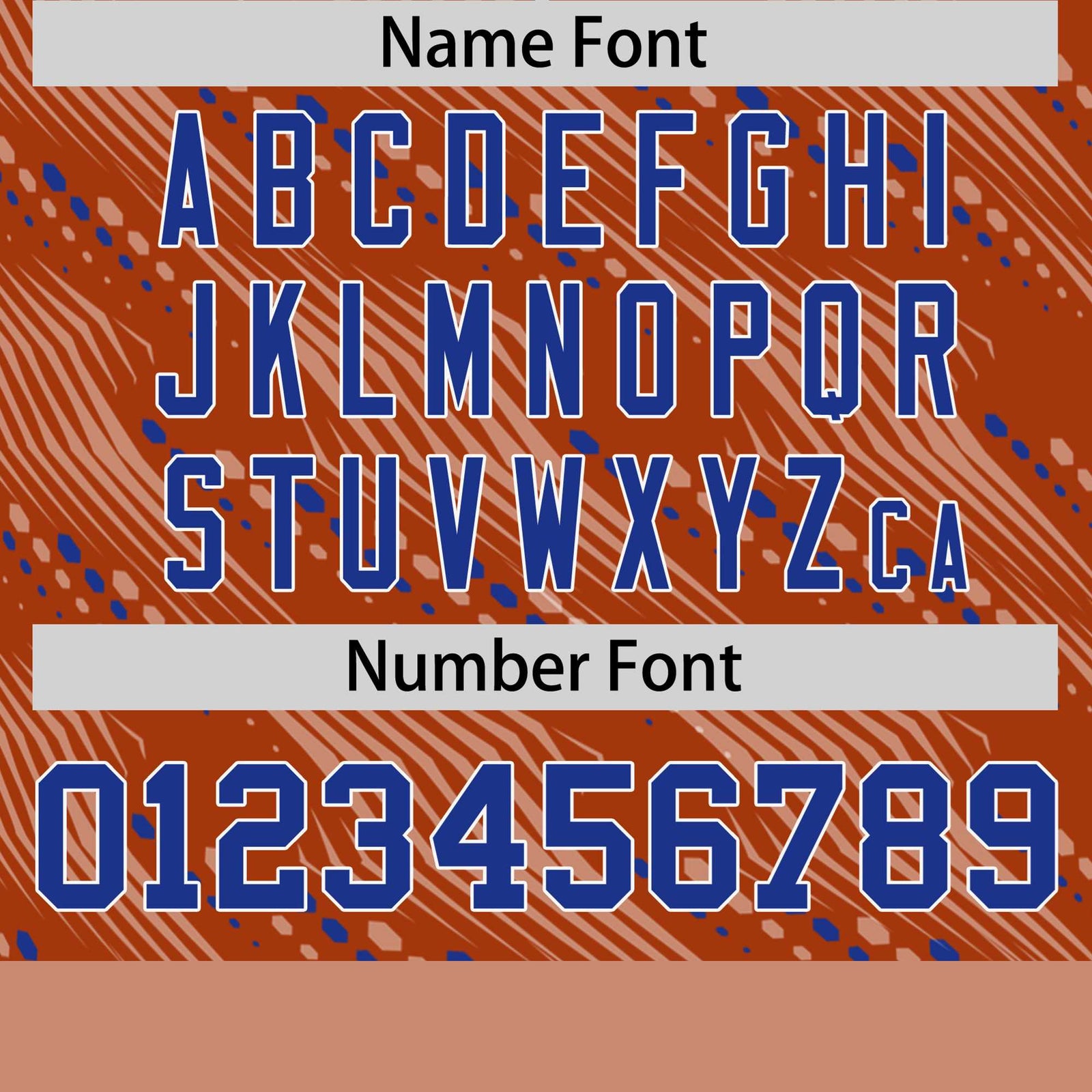 Custom Texas Orange Royal Blue Personalized Dotted Line Graffiti Pattern Performance T-Shirt
