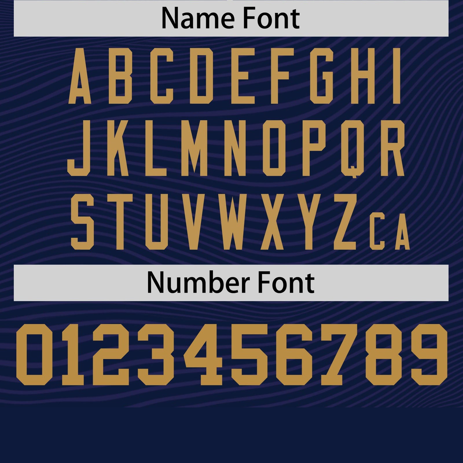 Custom Navy Old Gold Personalized High Wire Pattern Performance T-Shirt