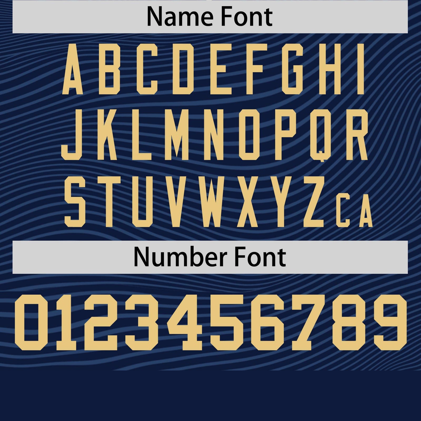 Custom Navy Old Gold Personalized High Wire Pattern Performance T-Shirt
