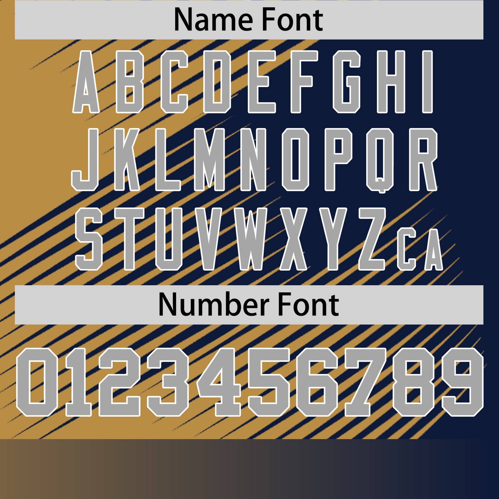 Custom Navy Old Gold 3D Pattern Design Gradient Slope Shapes Performance T-Shirt