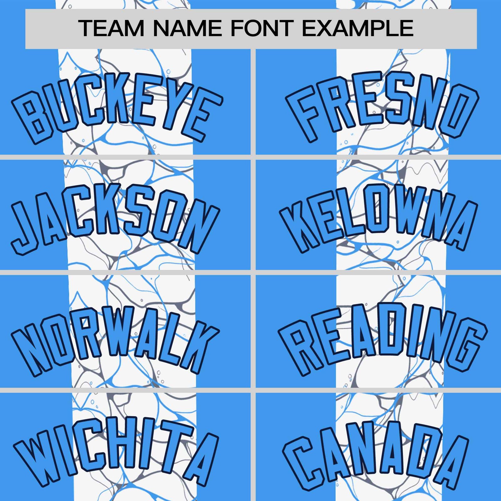 Custom Powder Blue White Crew neck Ripple Shapes Design Performance T-Shirt