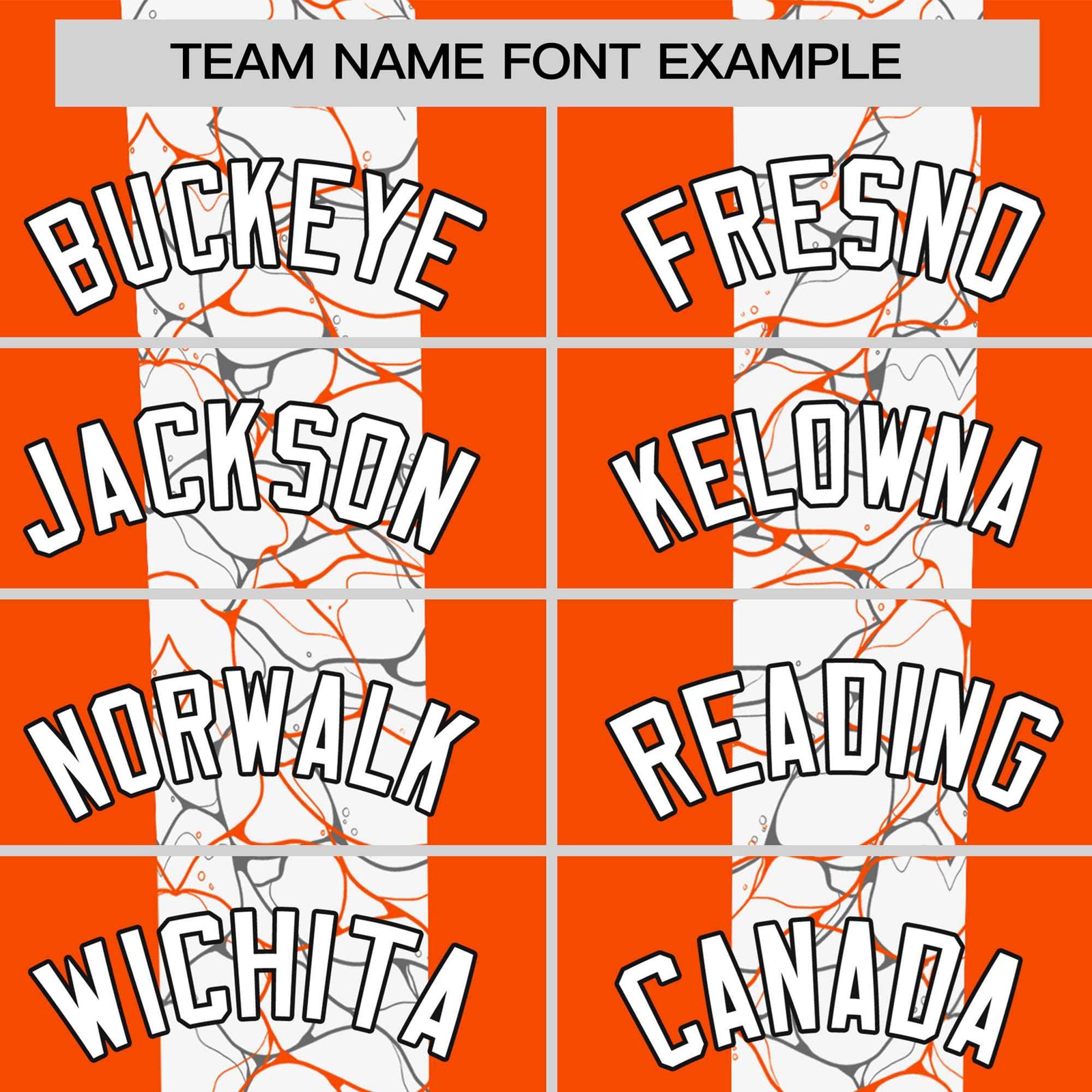 Custom Orange White Crew neck Ripple Shapes Design Performance T-Shirt