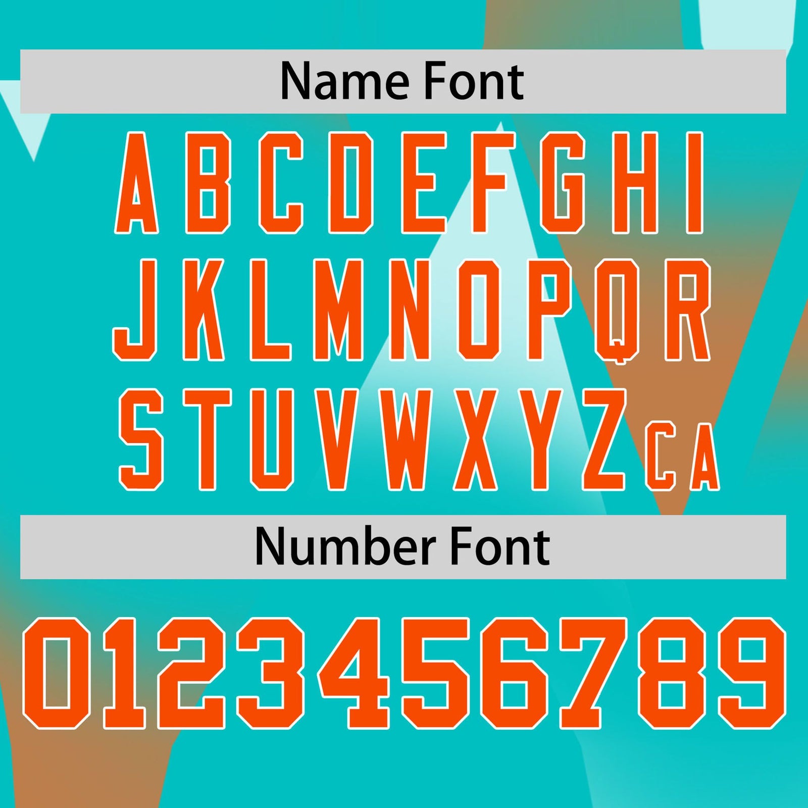 Custom Aqua Brown-Orange Personalized Triangular Pattern Performance T-Shirt