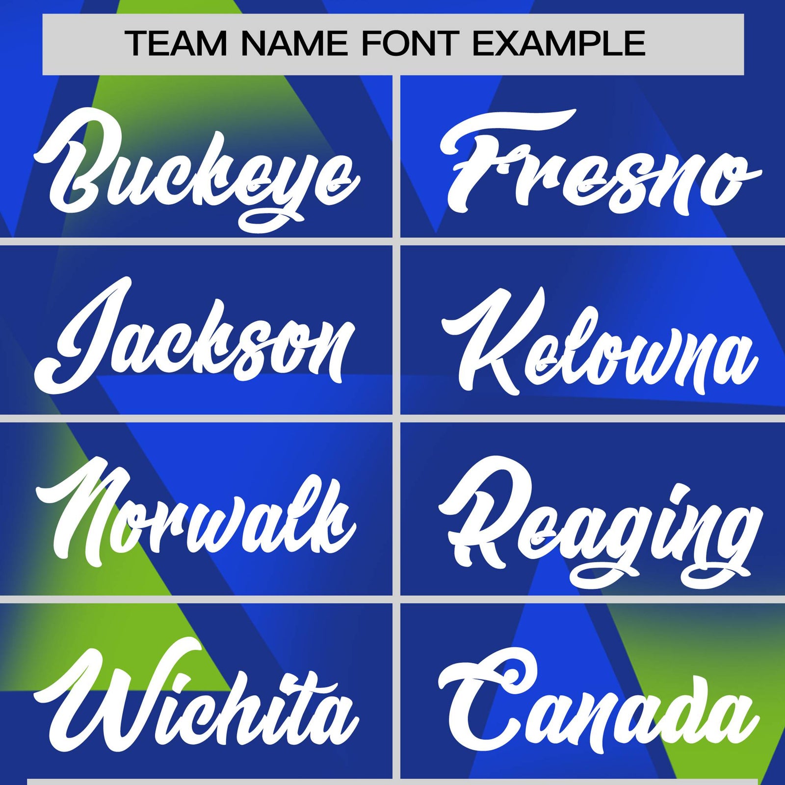 Custom Royal Blue Neon Green-White Personalized Triangular Pattern Performance T-Shirt