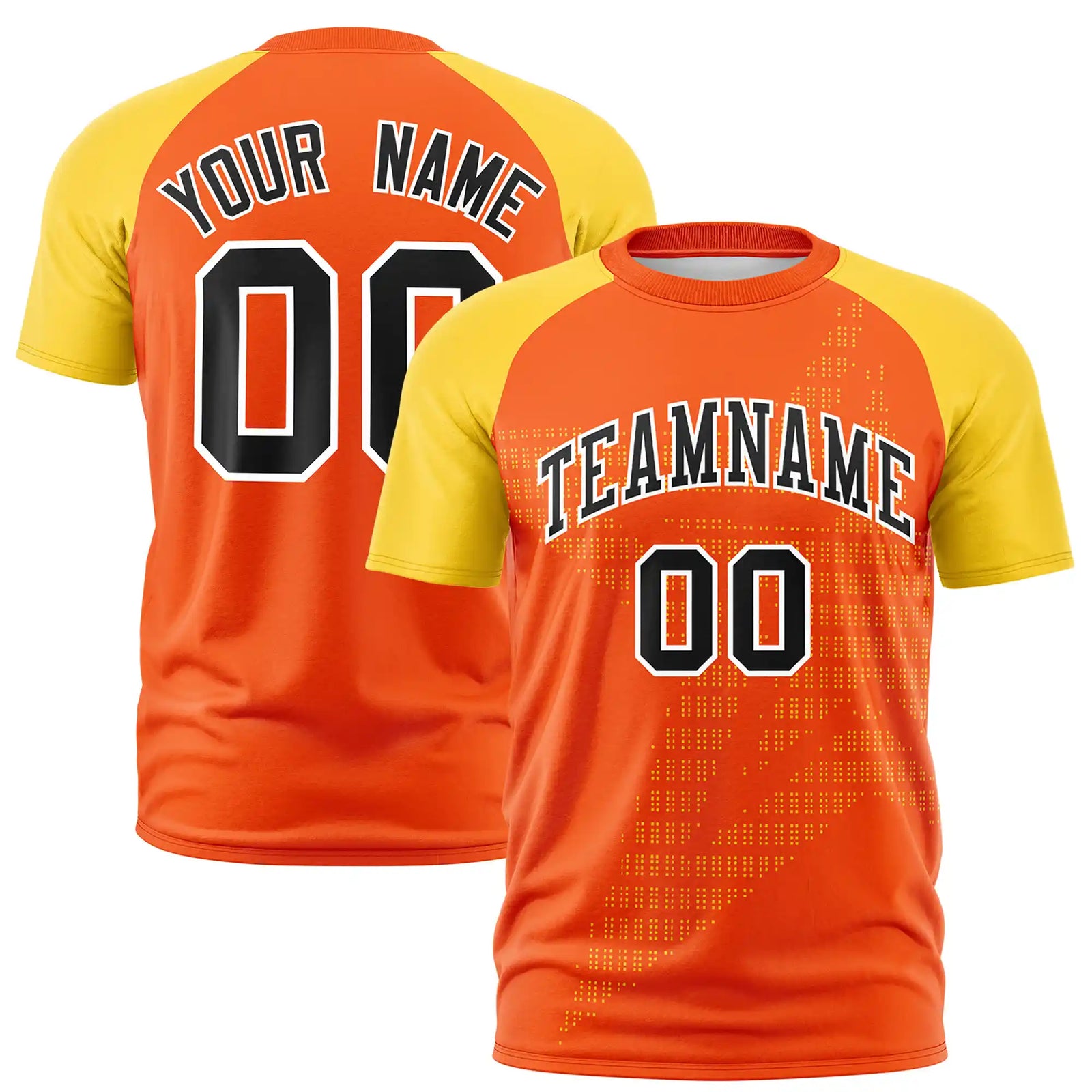 Custom Orange Gold01 Crew Neck Star Style Design Performance T-Shirt