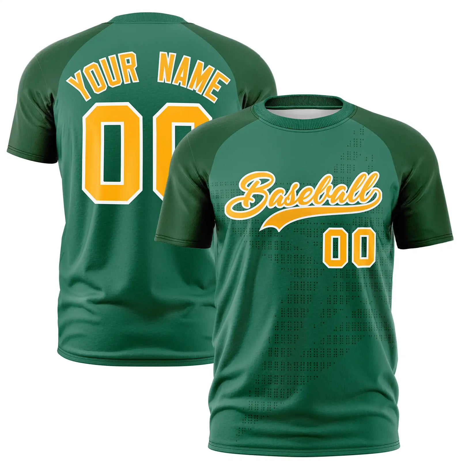 Custom Teal Green Crew Neck Star Style Design Performance T-Shirt