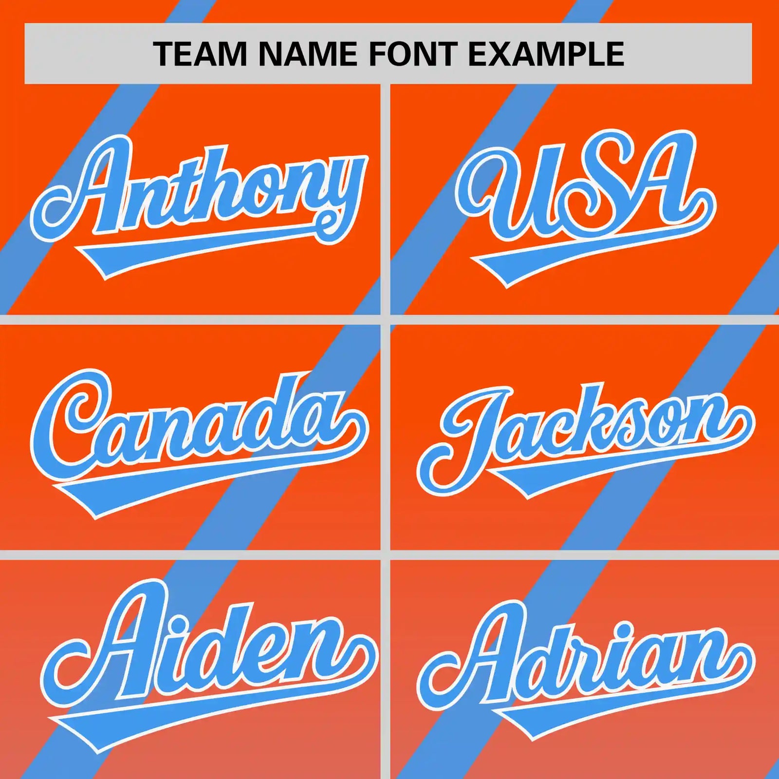 Custom Orange-Powder Blue Gradient Fashion Diagonal Stripe Performance T-Shirt