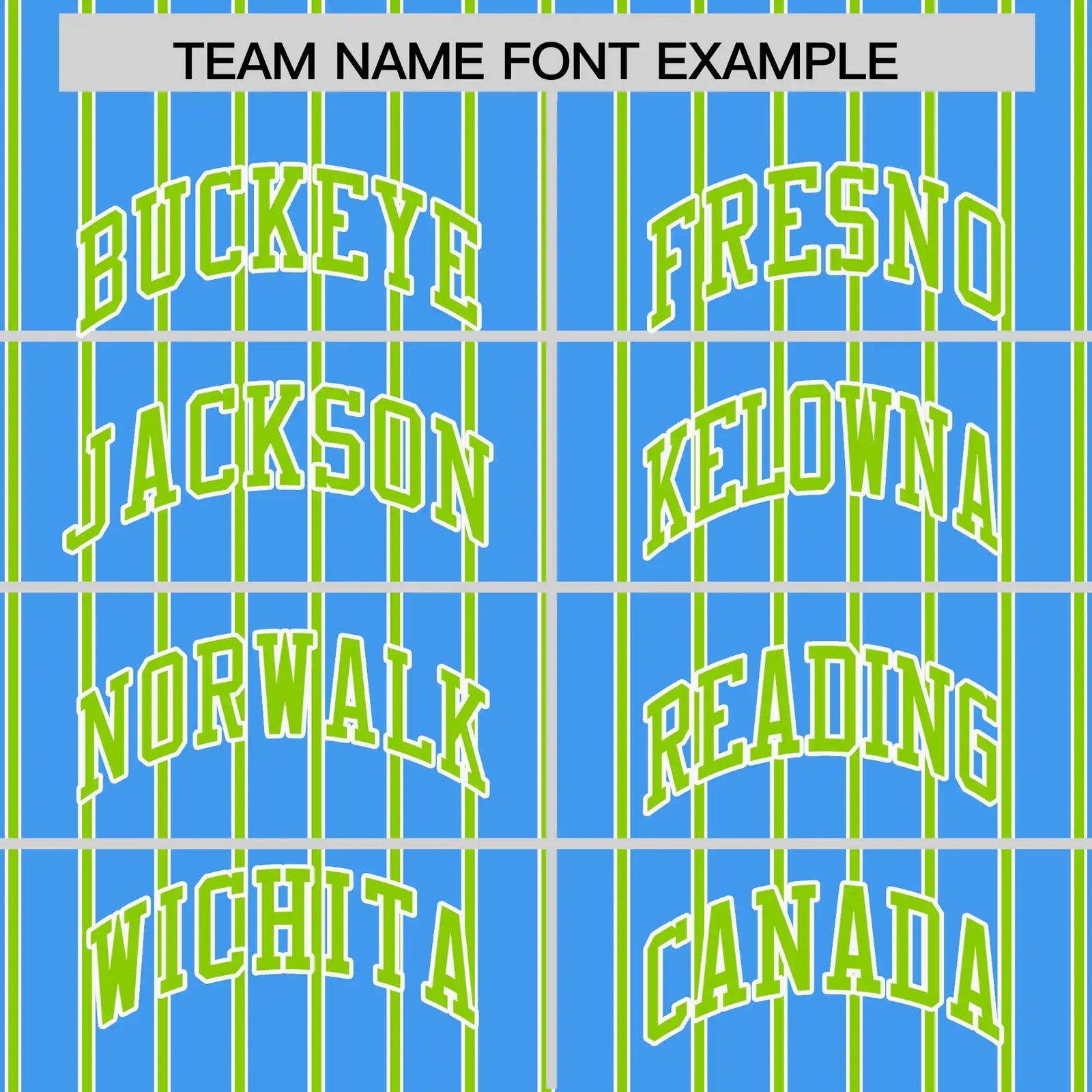 Custom Powder Blue White-Neon Green Pinstripe Pattern Design Performance T-Shirt