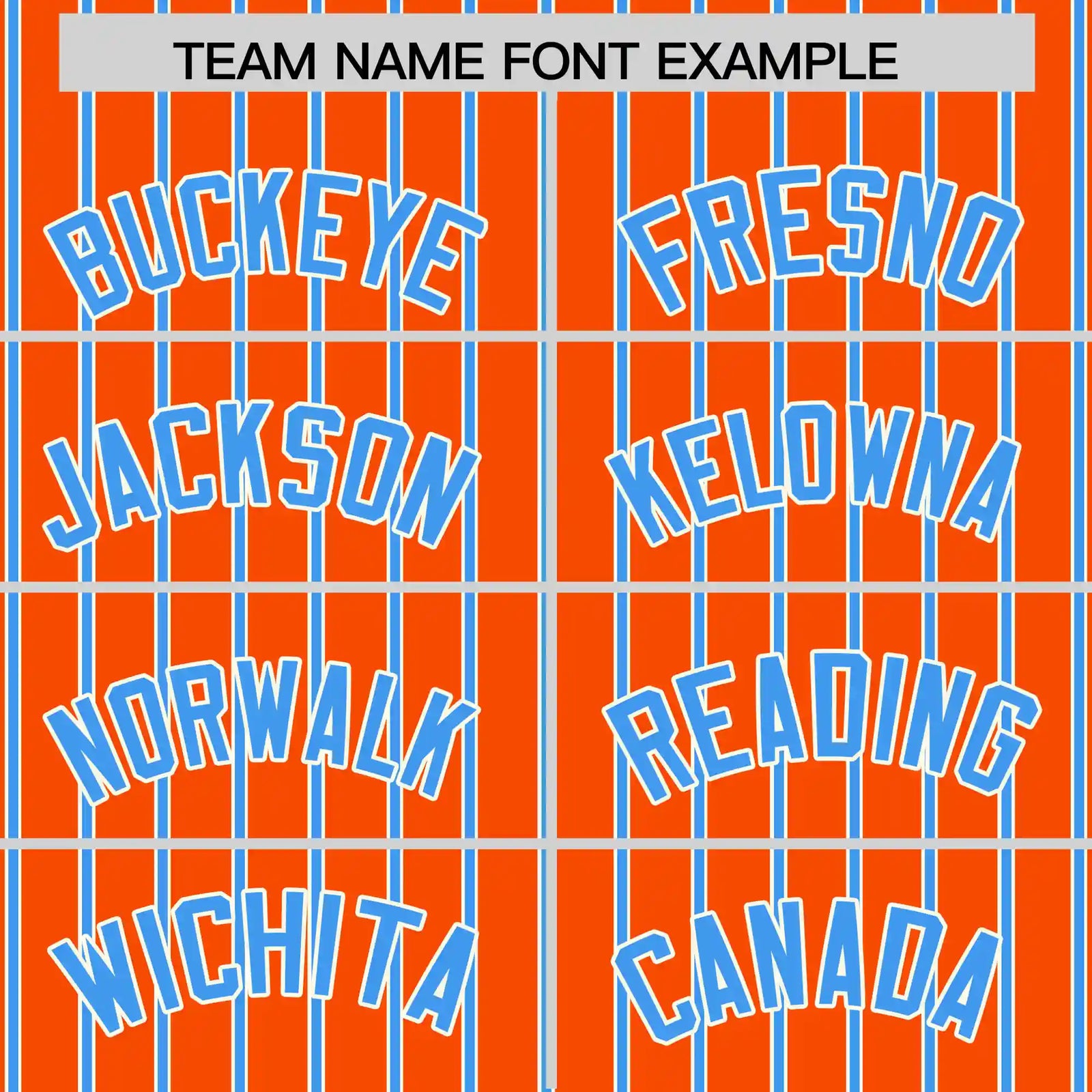 Custom Orange White-Powder Blue Pinstripe Pattern Design Performance T-Shirt
