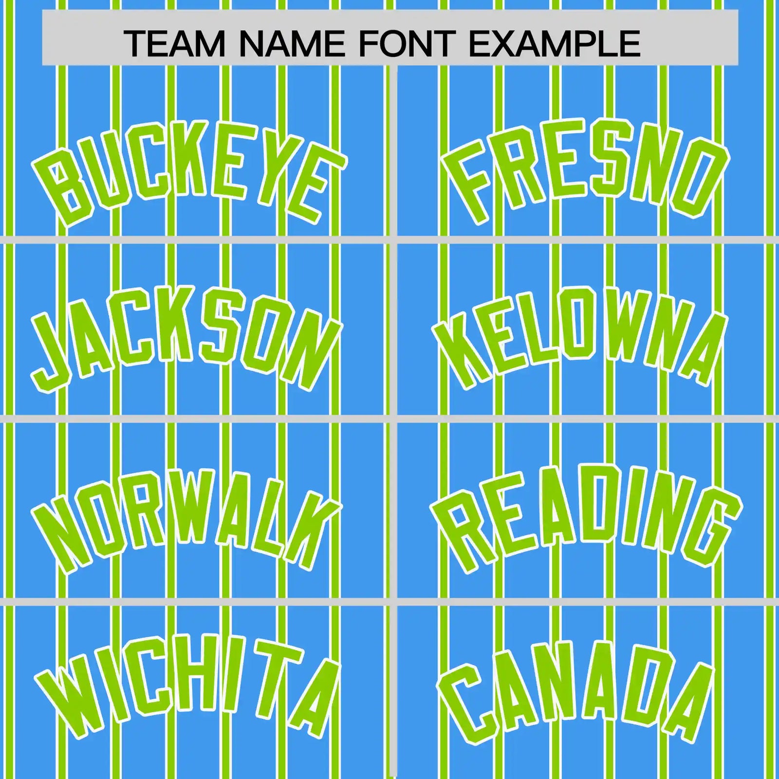 Custom Powder Blue White-Neon Green Pinstripe Pattern Design Performance T-Shirt