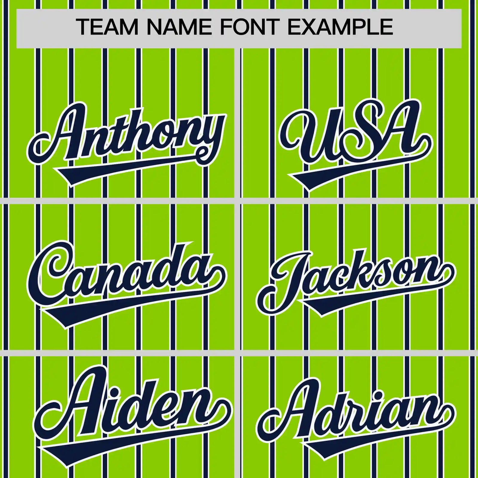 Custom Neon Green White-Navy Pinstripe Pattern Design Performance T-Shirt