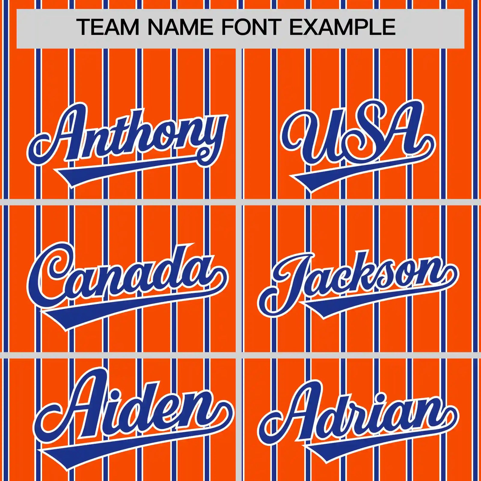 Custom Orange White-Royal Blue Pinstripe Pattern Design Performance T-Shirt