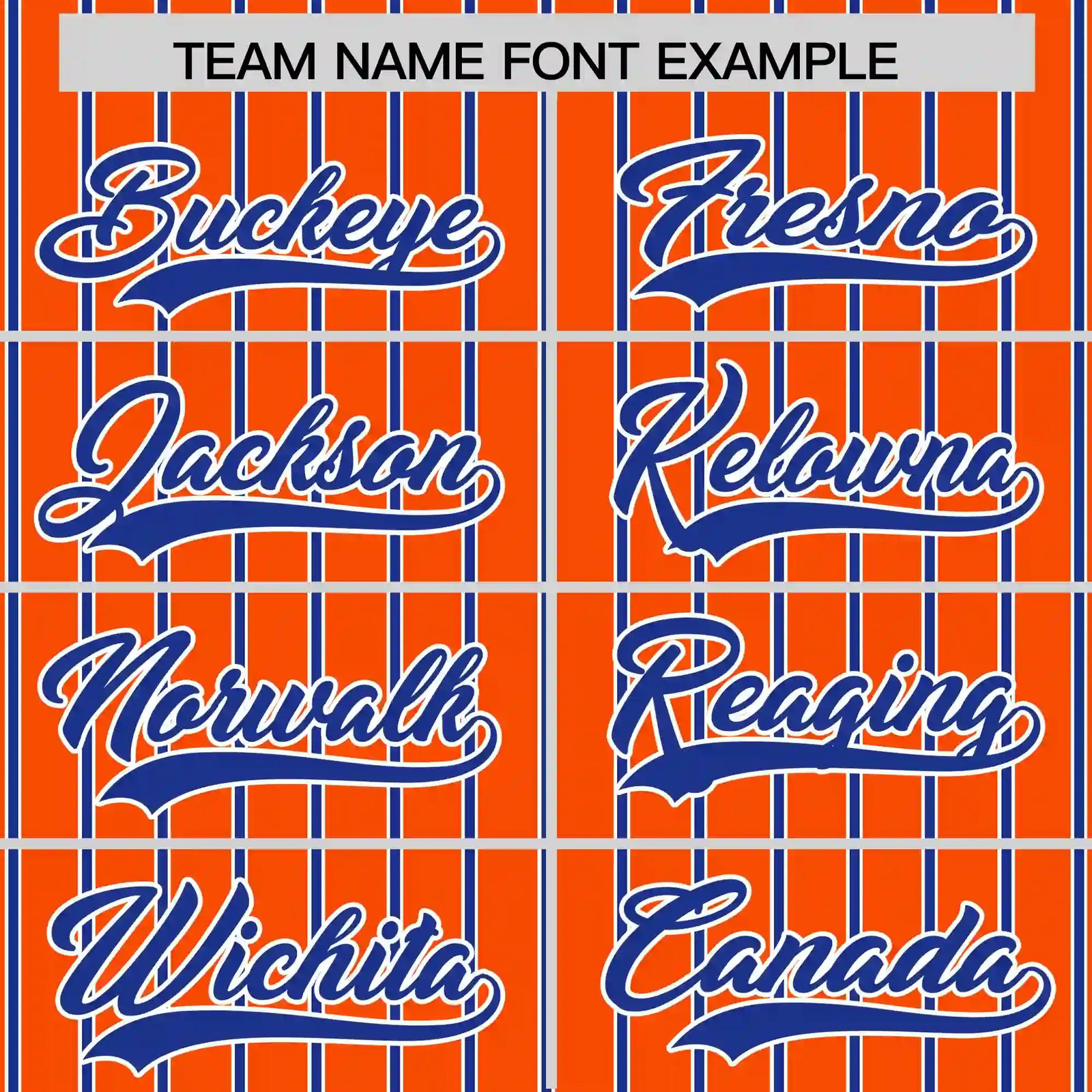 Custom Orange White-Royal Blue Pinstripe Pattern Design Performance T-Shirt