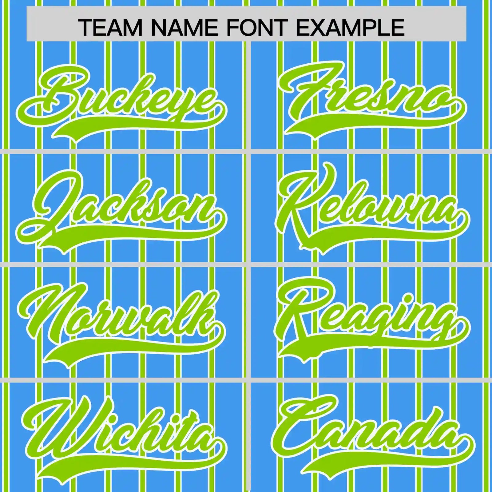 Custom Powder Blue White-Neon Green Pinstripe Pattern Design Performance T-Shirt