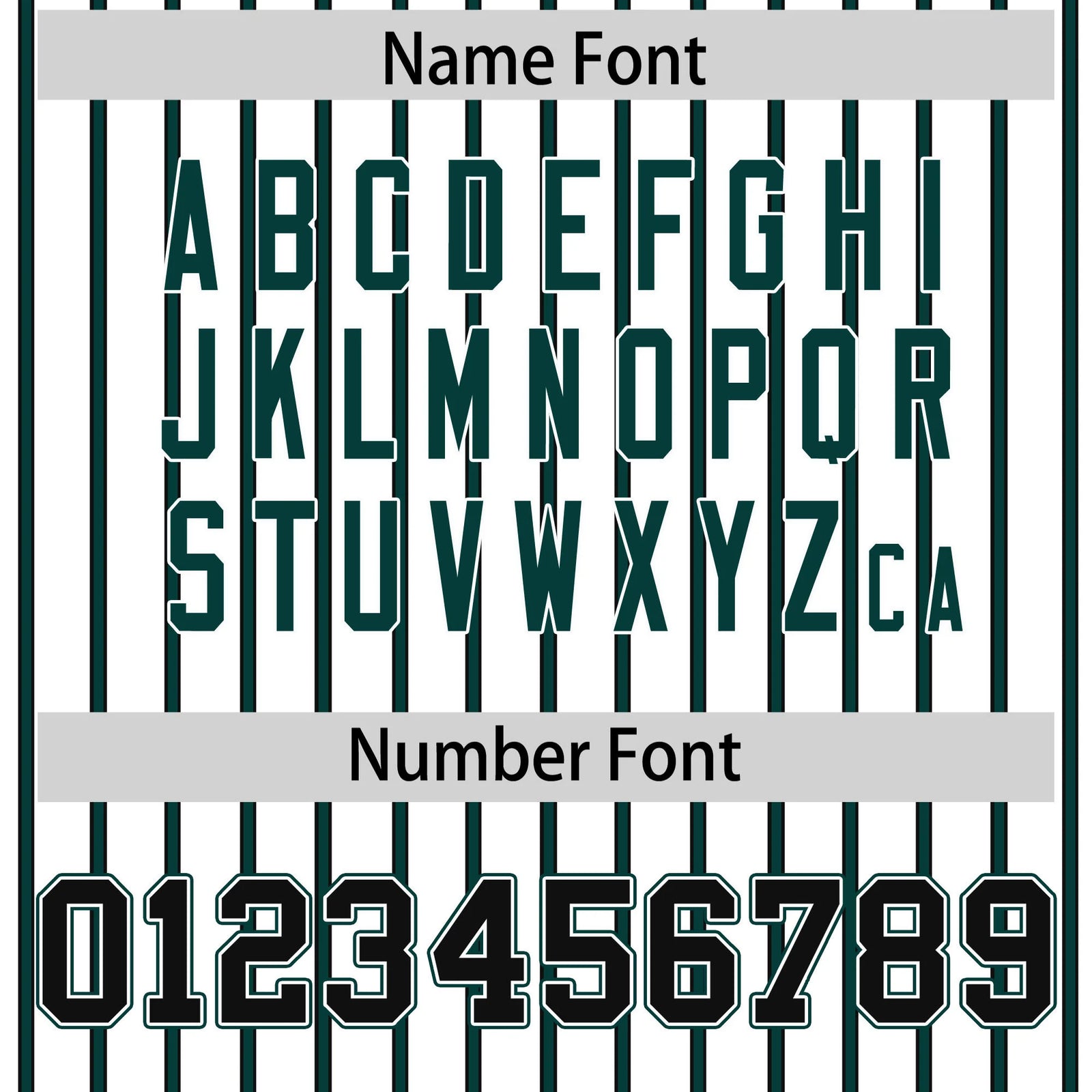 Custom White Black-Midnight Green Pinstripe Pattern Design Performance T-Shirt