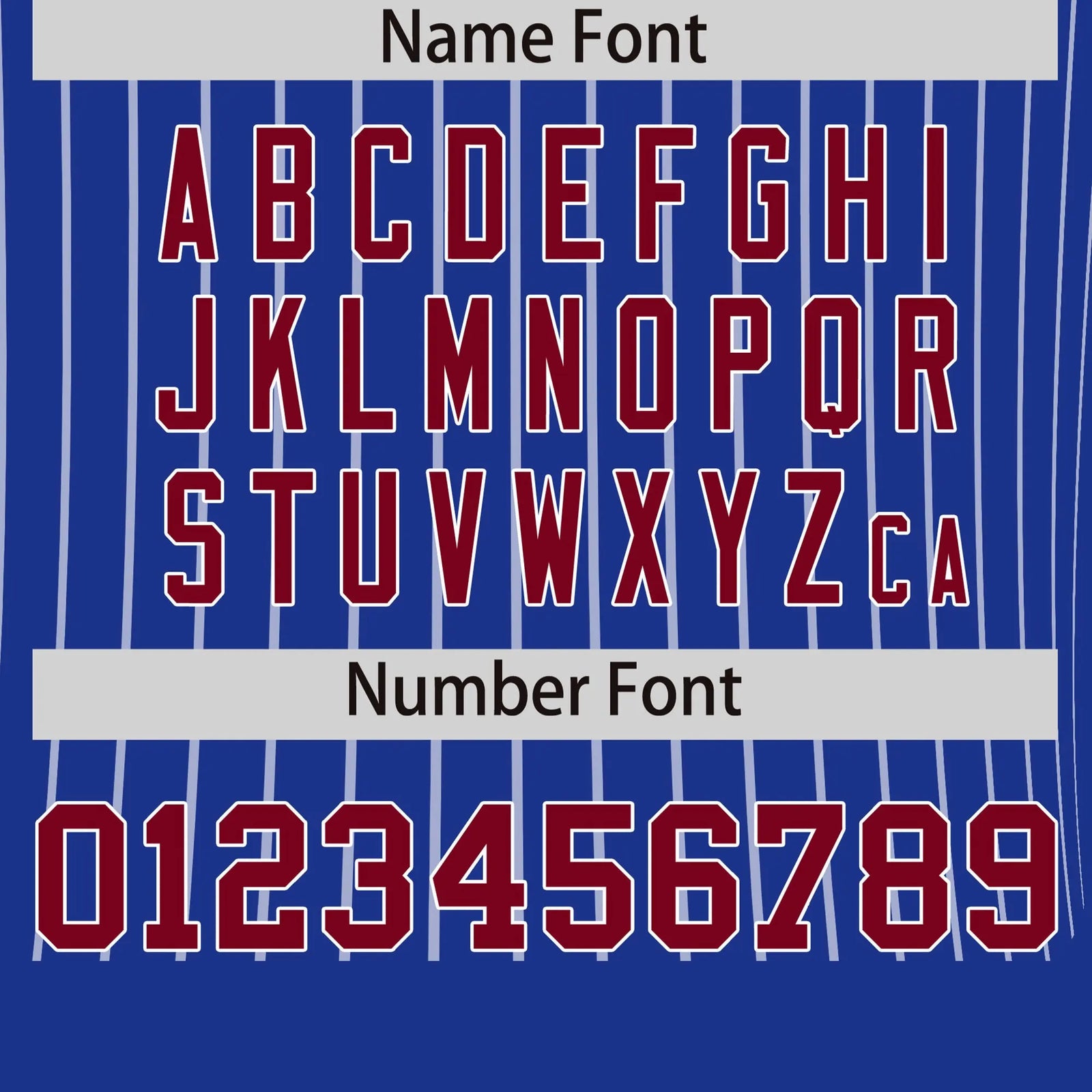 Custom Royal Blue White-Crimson Pinstripe Pattern Design Performance T-Shirt