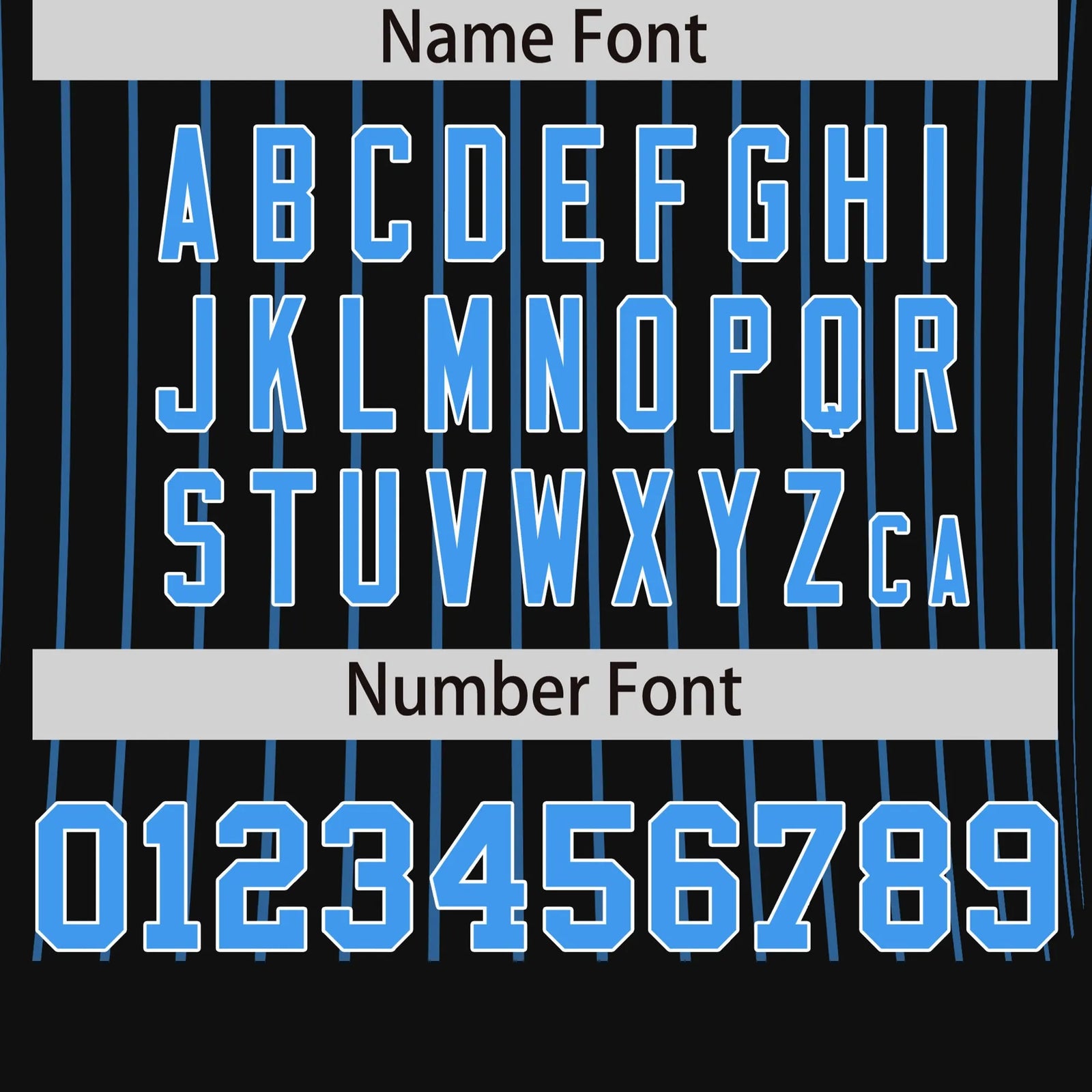 Custom Black Powder Blue-Powder Blue Pinstripe Pattern Design Performance T-Shirt