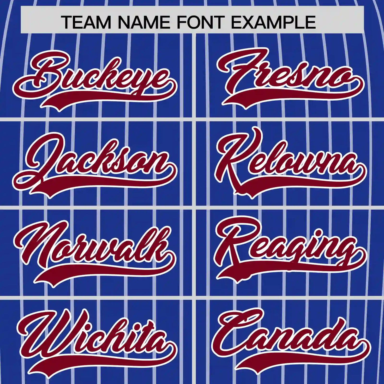Custom Royal Blue White-Crimson Pinstripe Pattern Design Performance T-Shirt