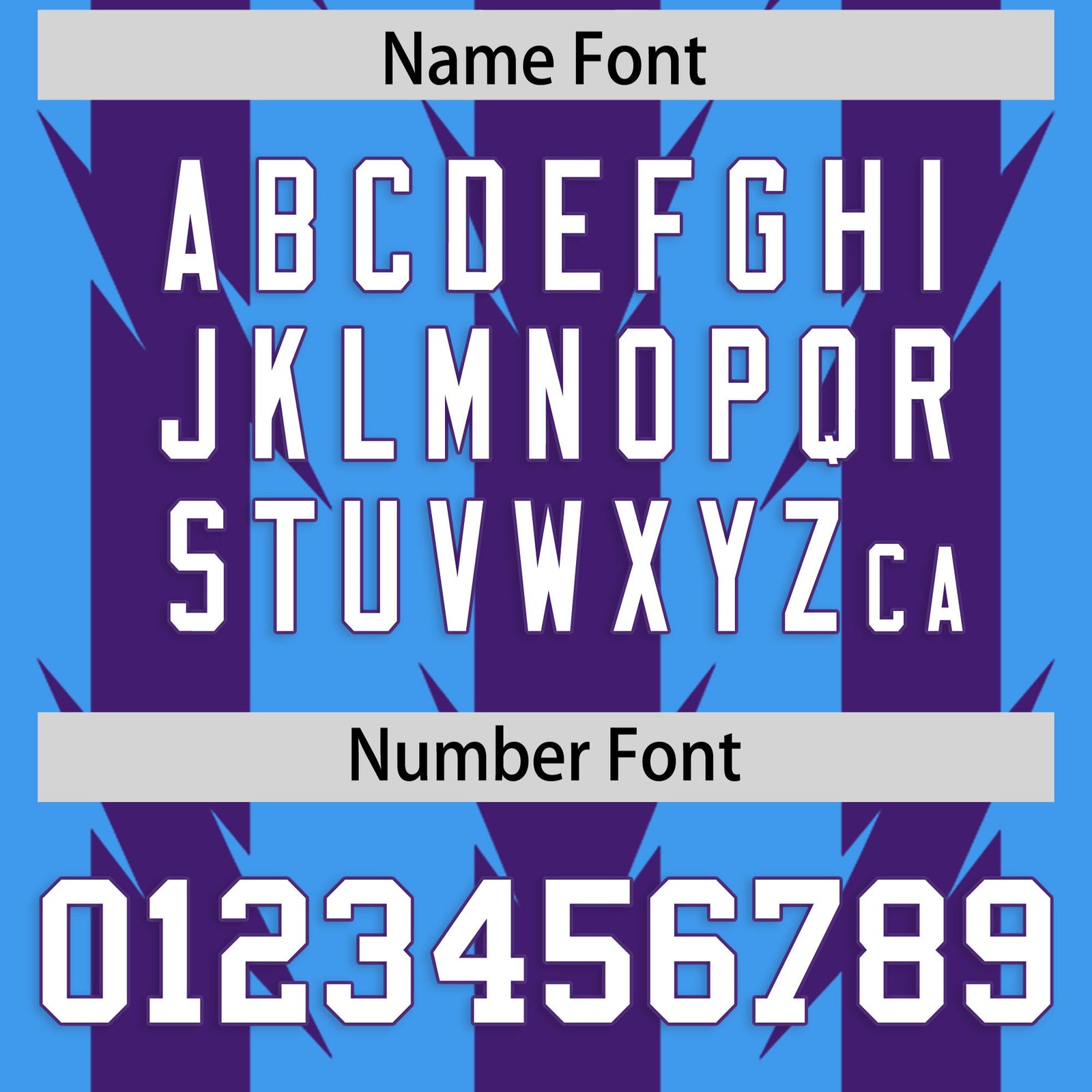 Custom Powder Blue Purple Personalized Razr Stripe Graffiti Pattern Flag Football Jersey