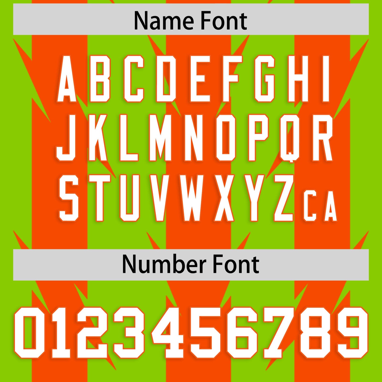 Custom Neon Green Orange Personalized Razr Stripe Graffiti Pattern Flag Football Jersey