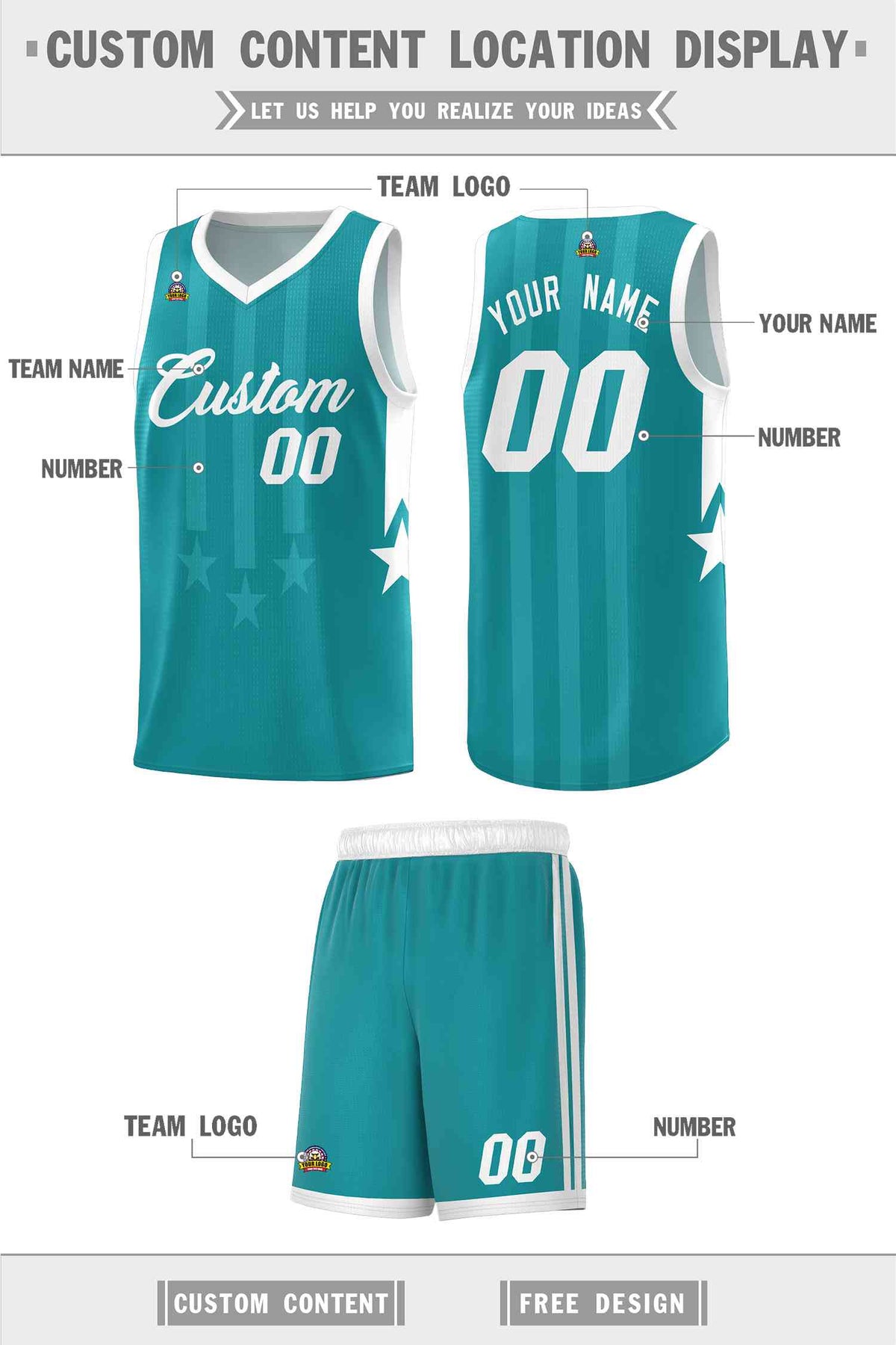 Custom Aqua White and White Gradient Star Graffiti Pattern Sports Uniform Basketball Jersey
