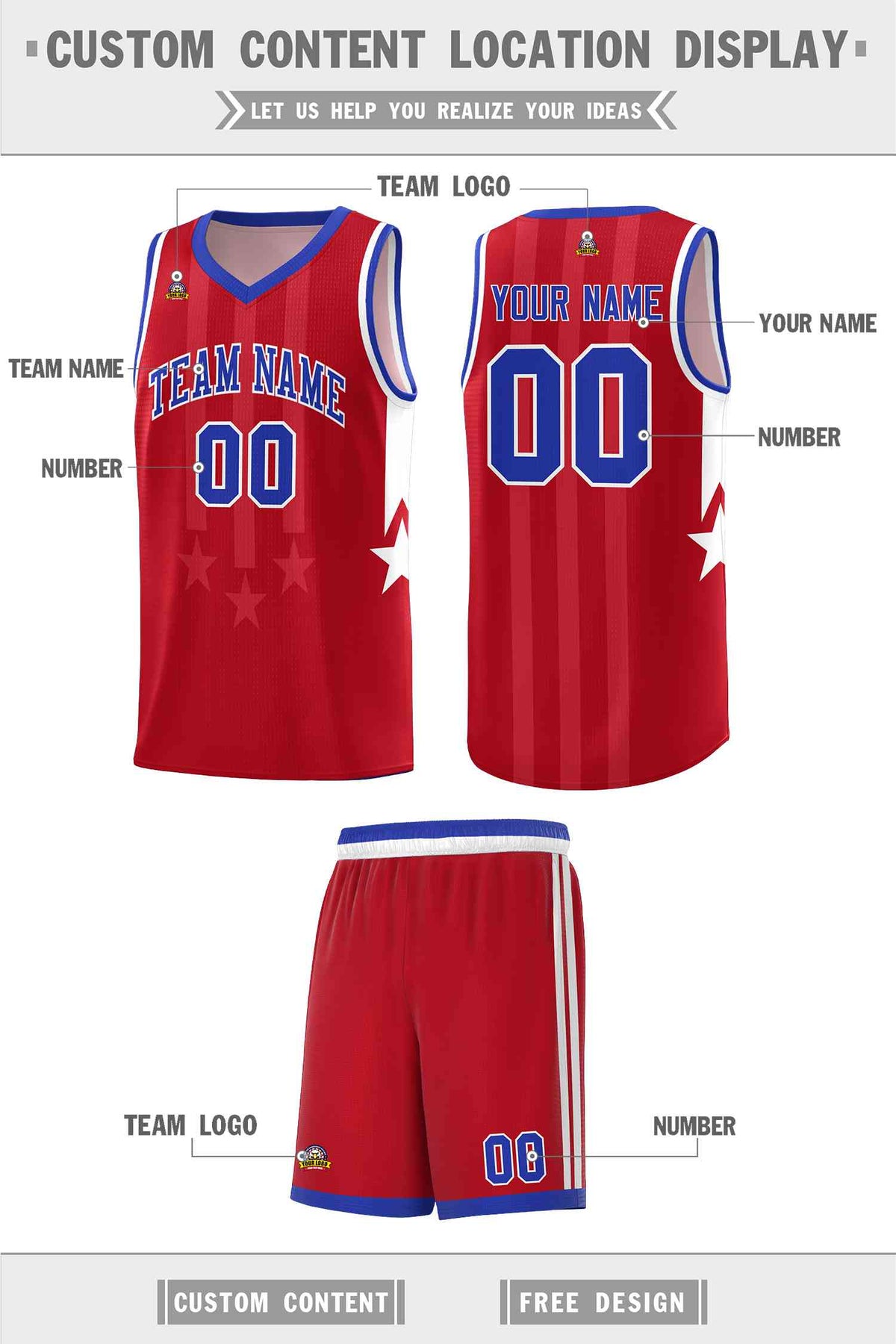 Custom Pink Royal and White Gradient Star Graffiti Pattern Sports Uniform Basketball Jersey