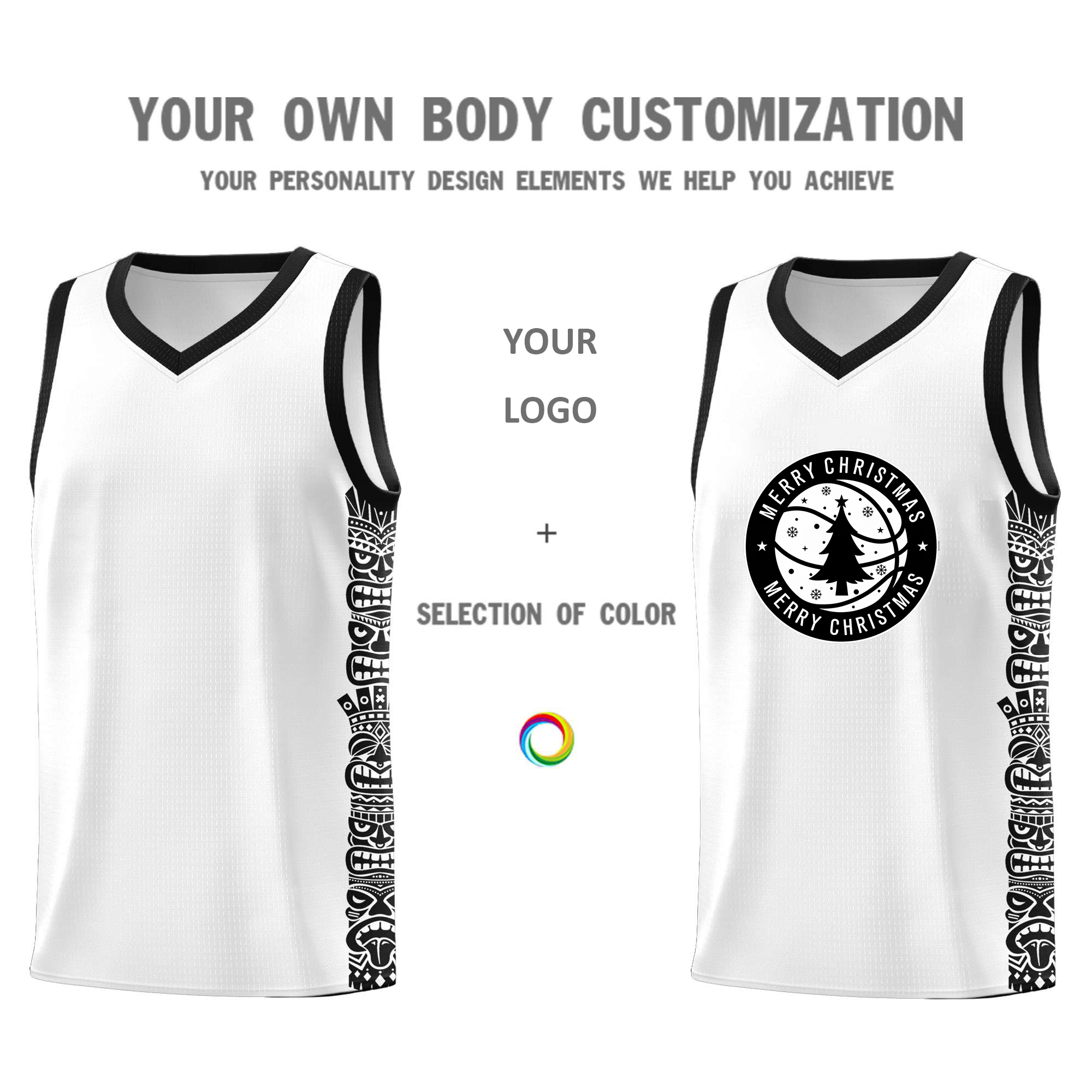 Custom Christmas Brooklyn White Black Personalized Indians Pattern Sets Sports Uniform Basketball Jersey