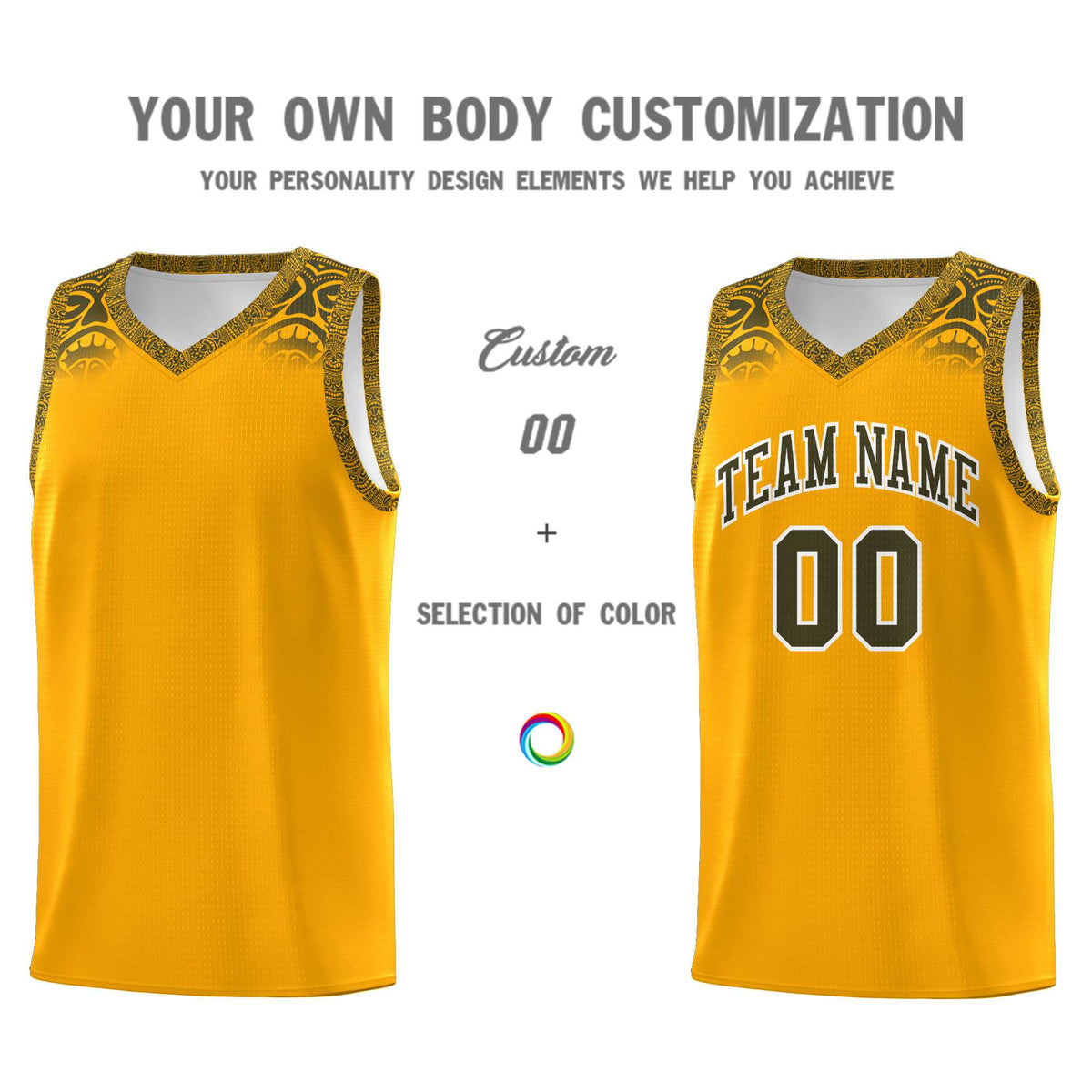 Custom Yellow Olive Personalized Indians Print Sets Sports Uniform Basketball Jersey