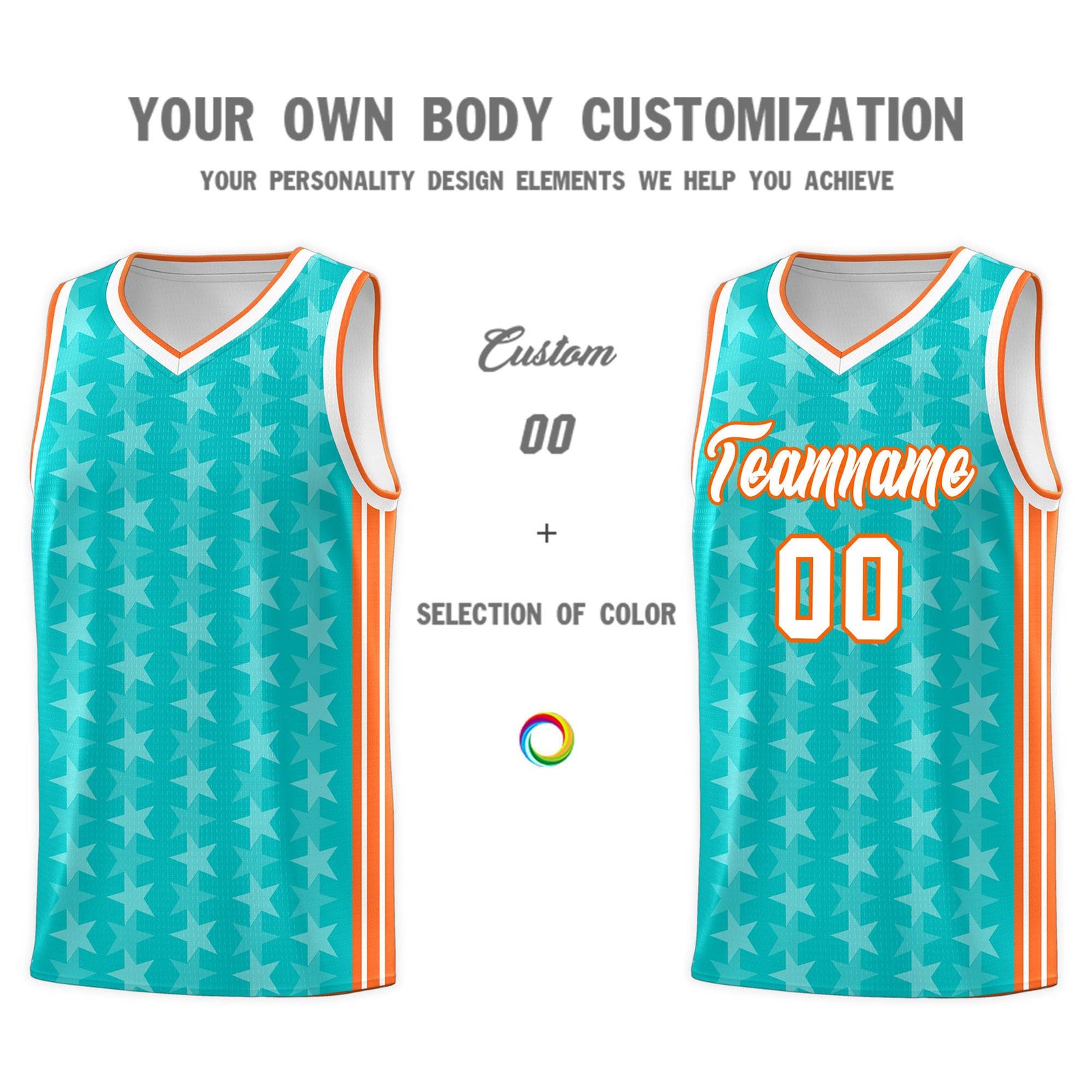 Custom Aqua White Star Graffiti Pattern Sets Sports Uniform Basketball Jersey