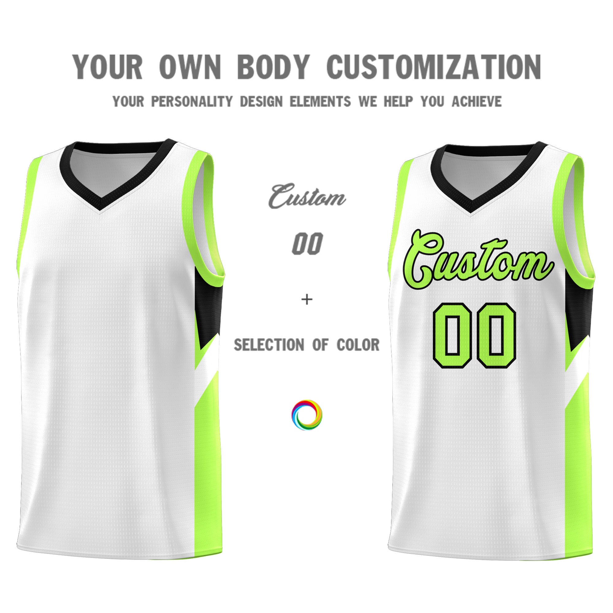 Custom White Black Side Design Sets Sports Uniform Basketball Jersey