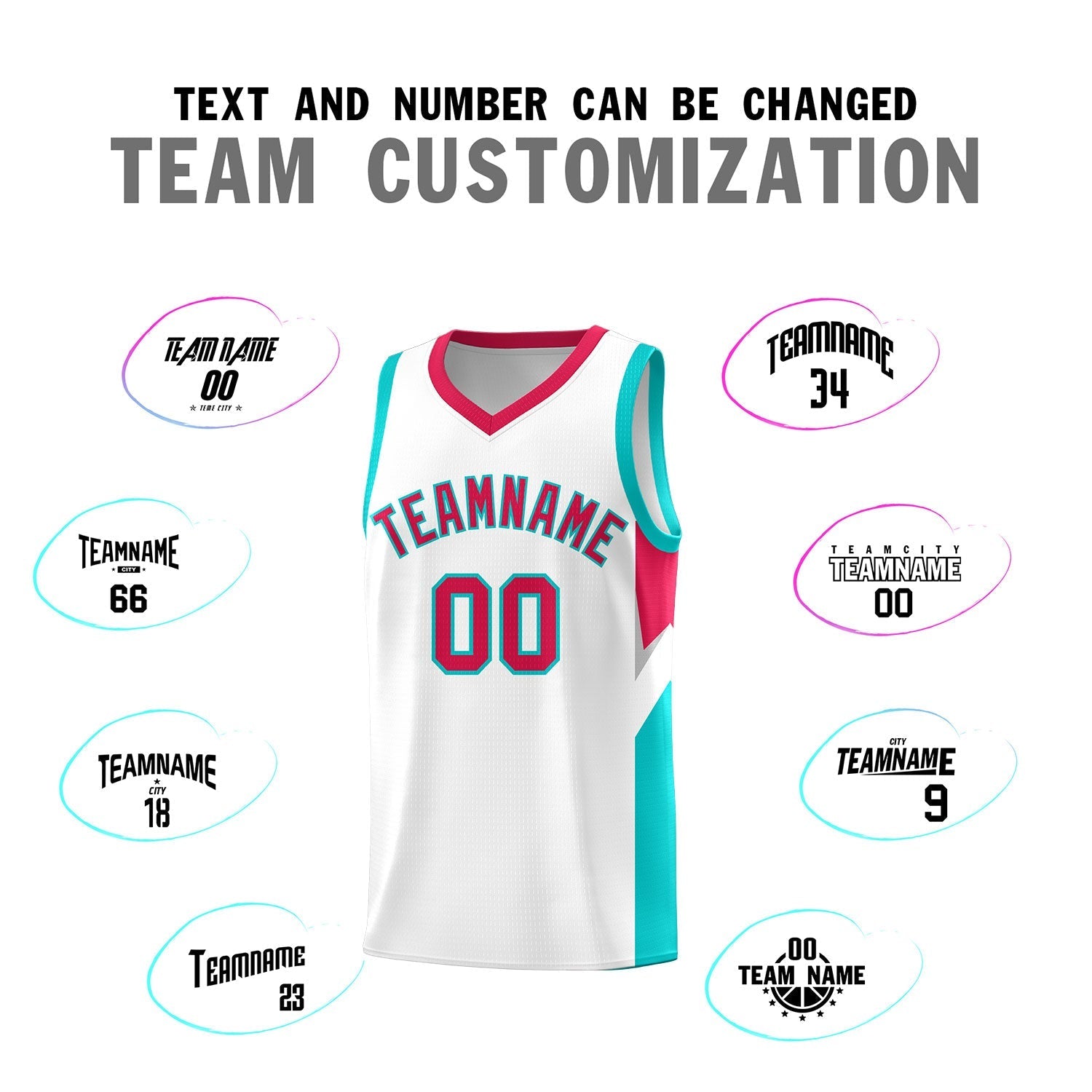 Custom White Red Side Design Sets Sports Uniform Basketball Jersey