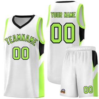 Custom White Black Side Design Sets Sports Uniform Basketball Jersey - Style 1