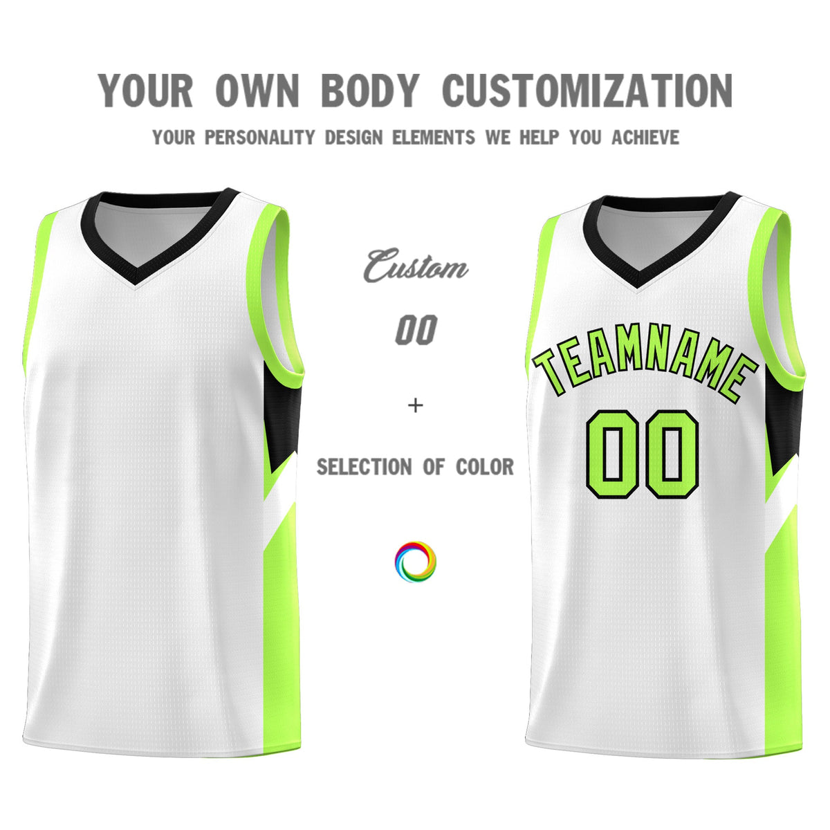 Custom White Black Side Design Sets Sports Uniform Basketball Jersey