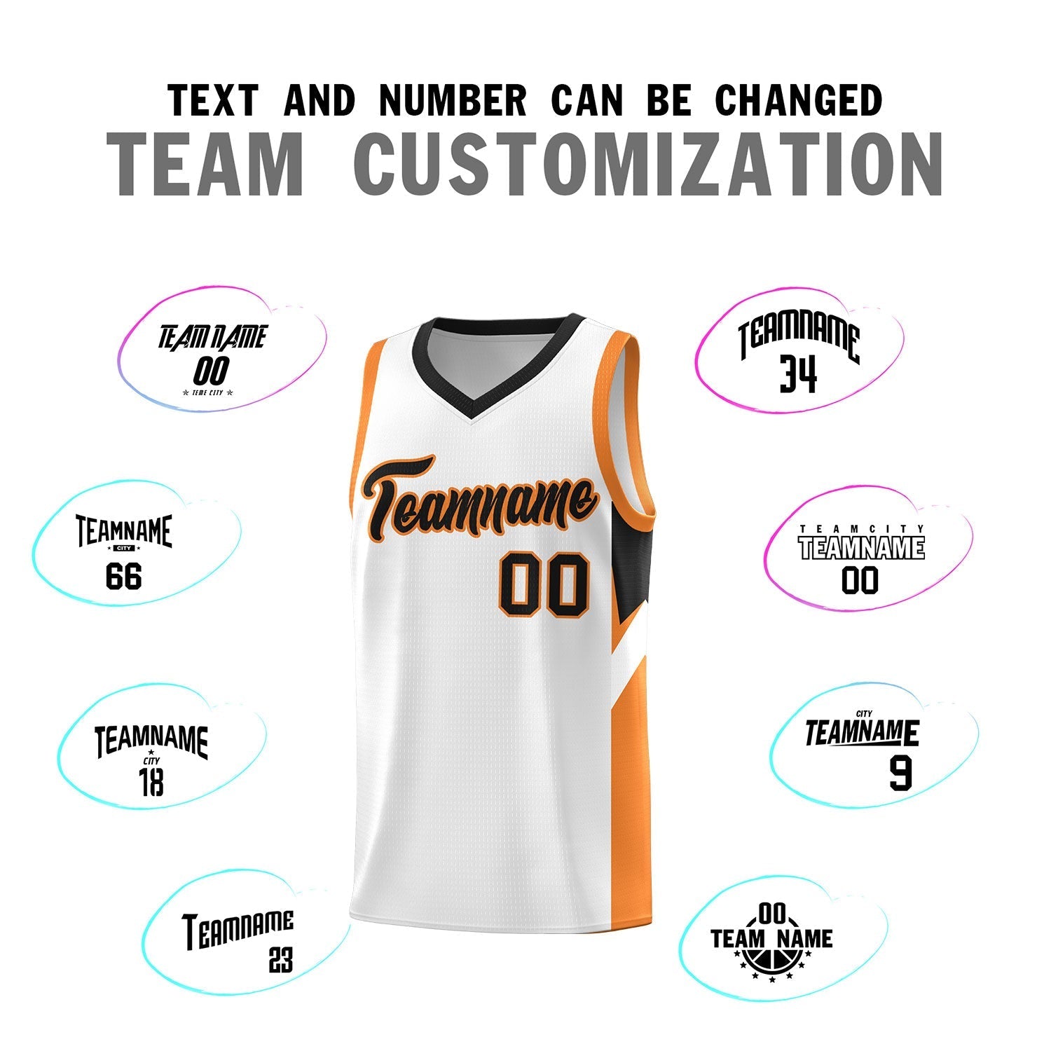Custom White Black Side Design Sets Sports Uniform Basketball Jersey
