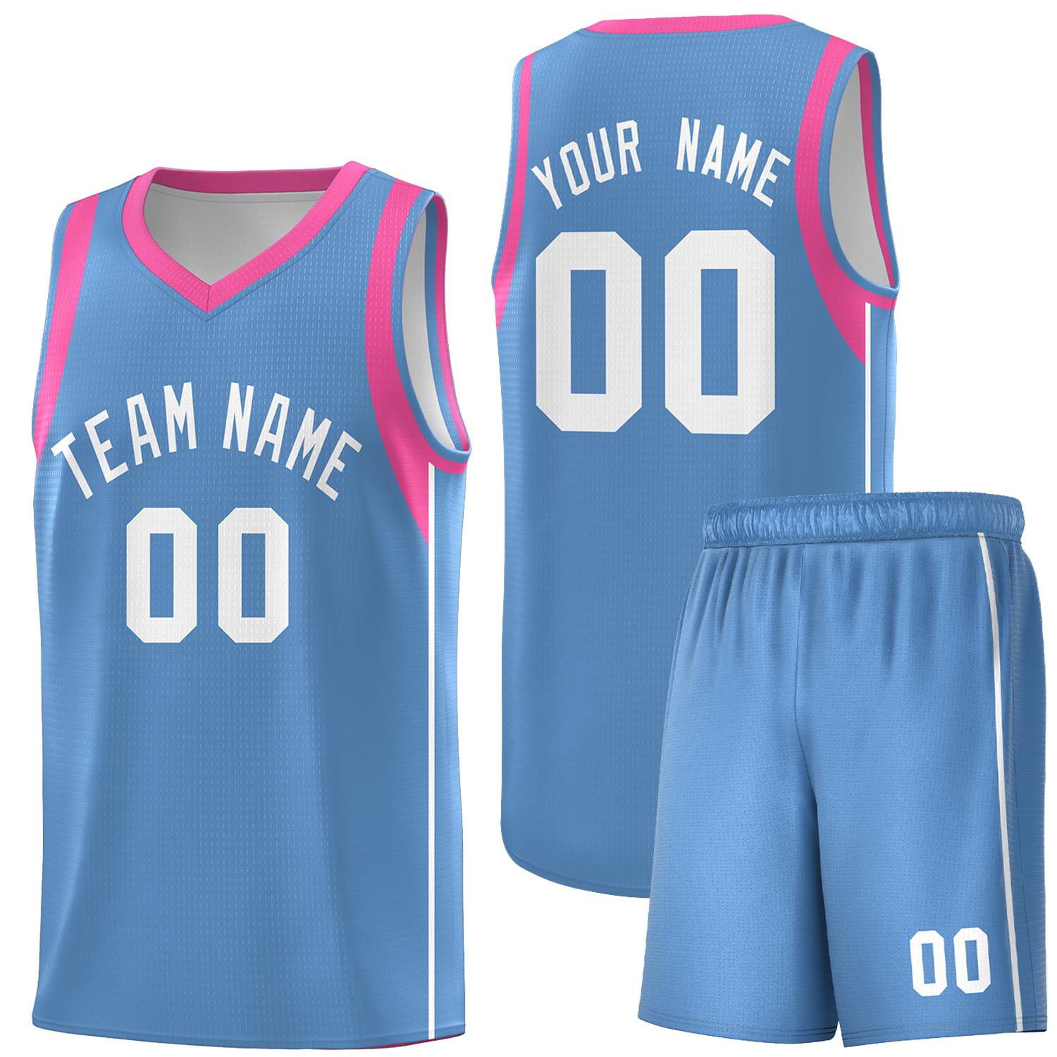 Custom Light Blue White Sleeve Color Blocking Classic Sets Sports Uniform Basketball Jersey