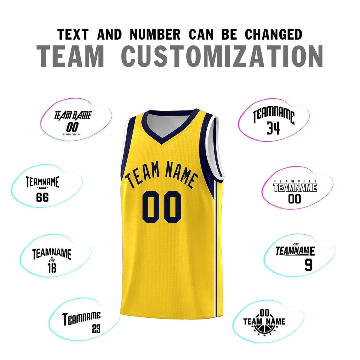 Custom Gold Navy Sleeve Color Blocking Classic Sets Sports Uniform Basketball Jersey