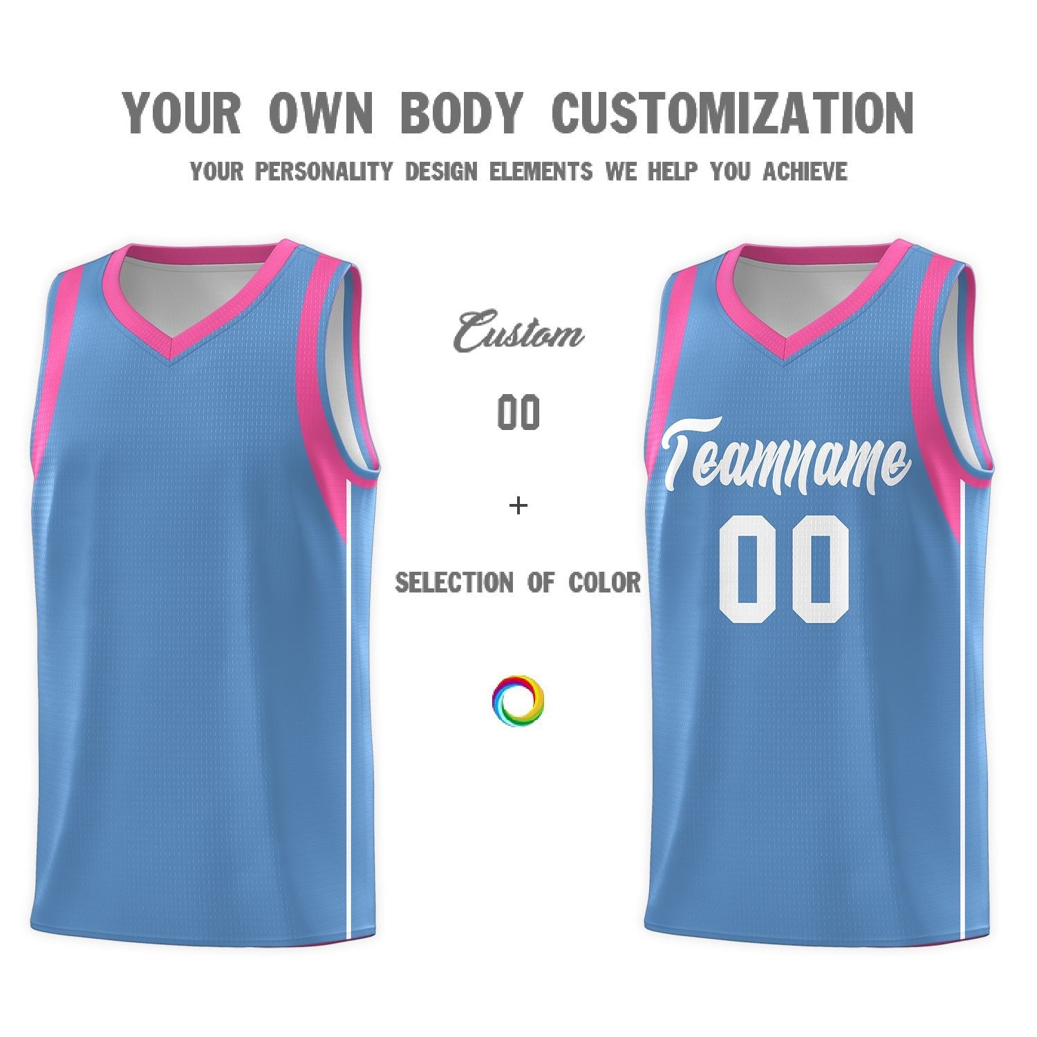 Custom Light Blue White Sleeve Color Blocking Classic Sets Sports Uniform Basketball Jersey